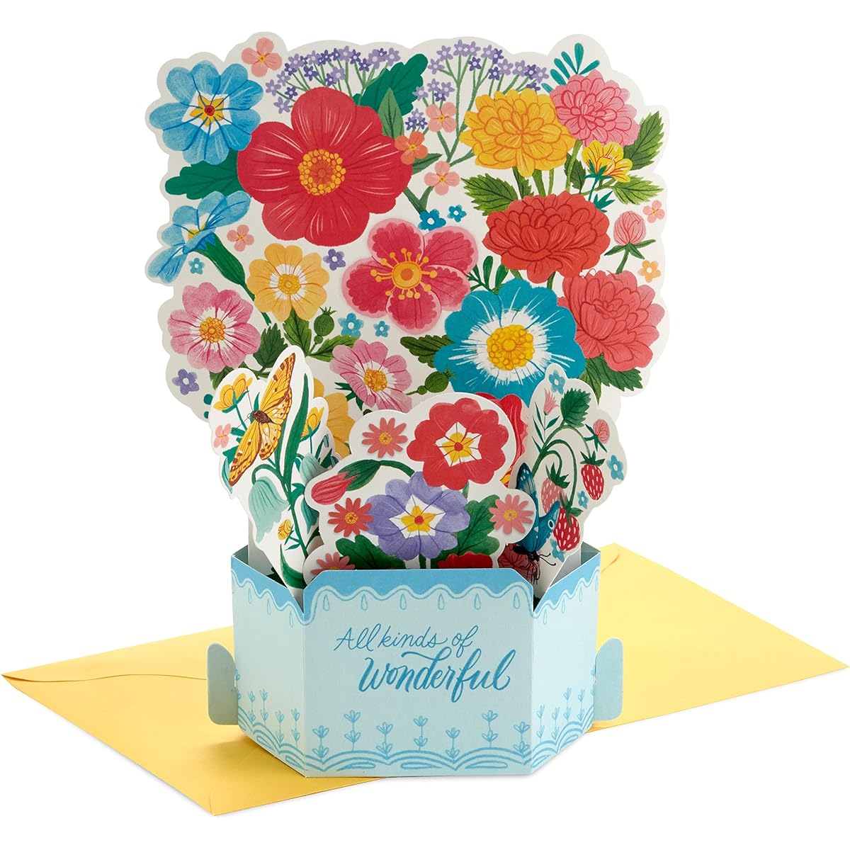 Hallmark Paper Wonder Pop-Up Card Pack - All Occasion Card Pack - Decorative Bouquet (12 3D Cards and Envelopes)