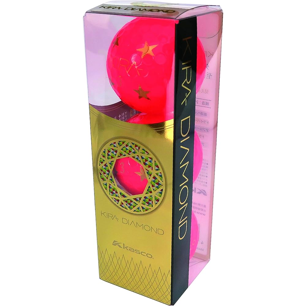 KASCO Golf Ball KIRA DIAMOND Red Star Pattern