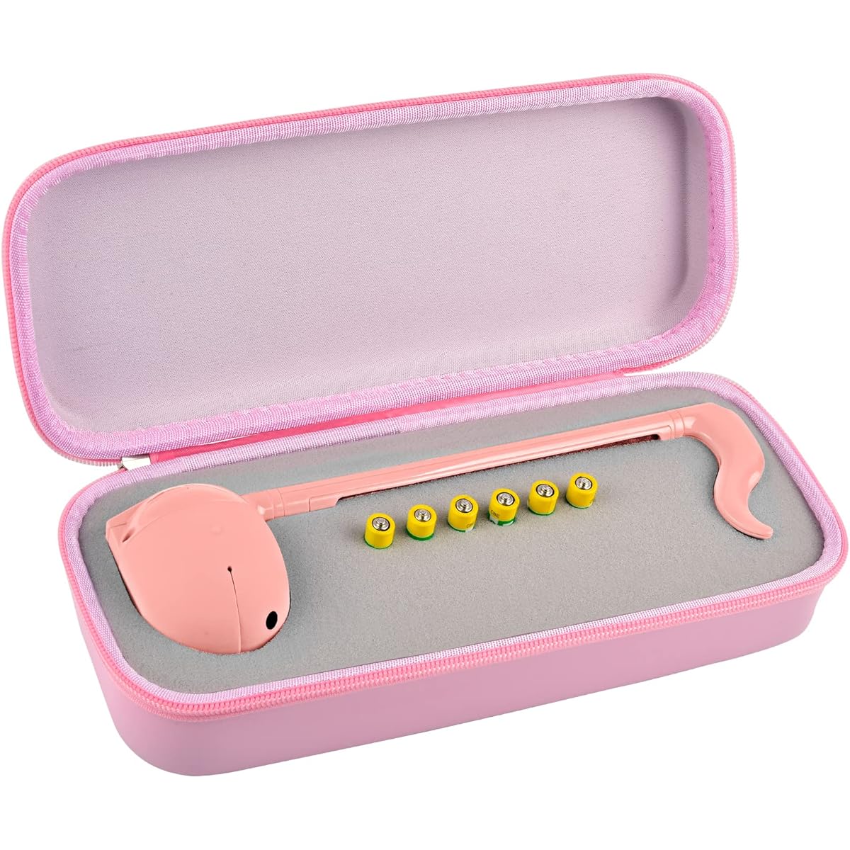 Case compatible with Otamaton Japanese electronic musical instrument portable synthesizer by Cube/Meiwa Denki, storage holder only fits for Regular Pink