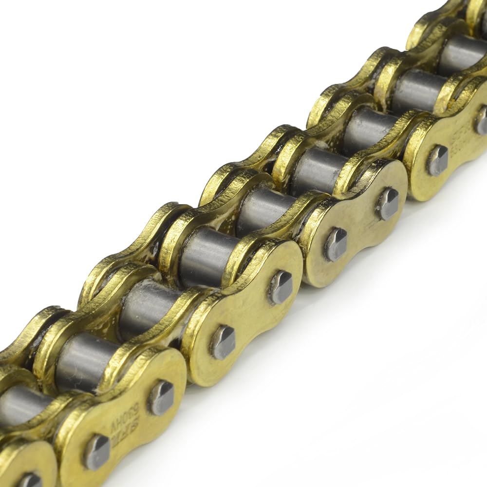 SEIKOH Bike Chain SFR 520-120L Gold Seal Chain Clip Type O-ring with Crimping Noise Silencing Type A59GOBC