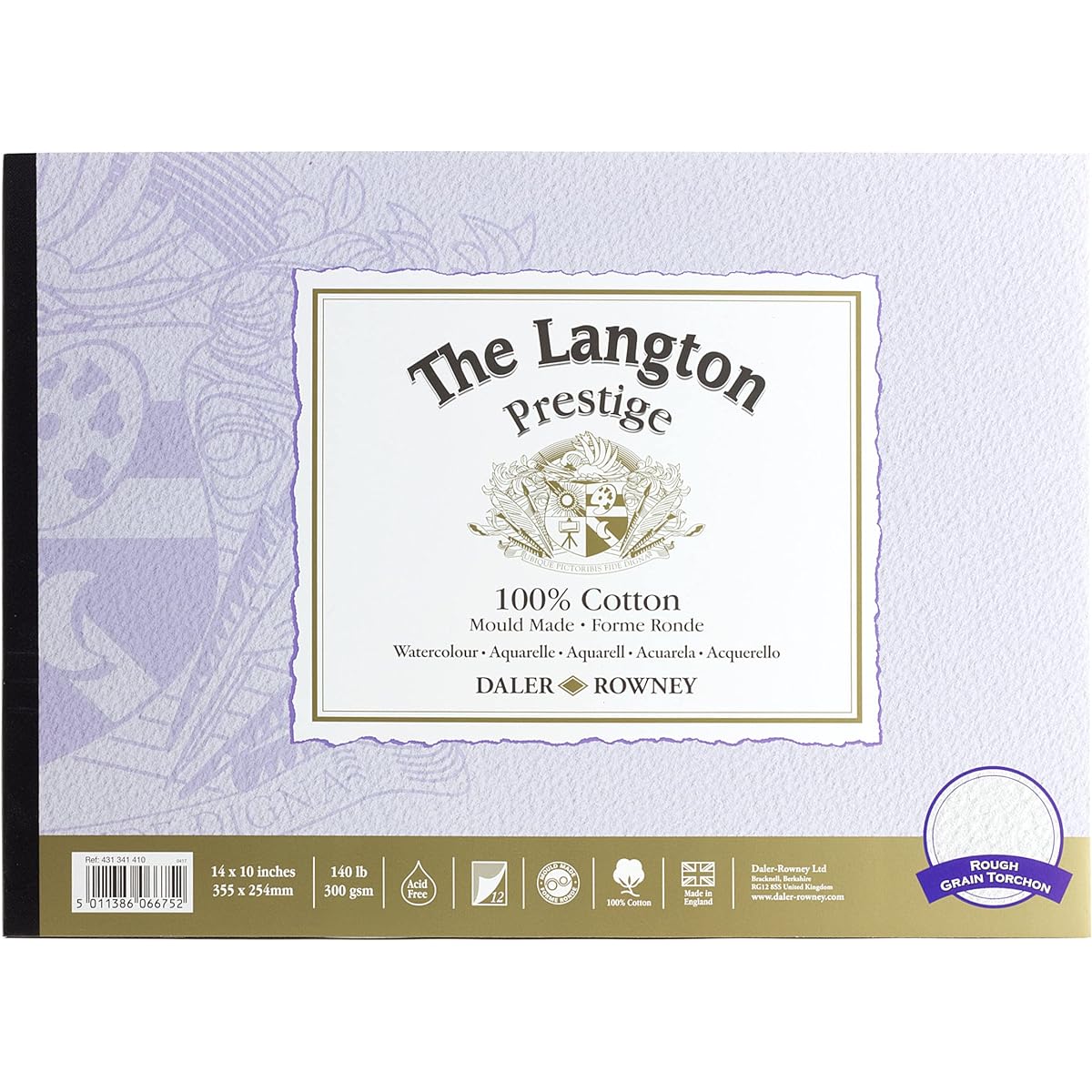 Daler Rowney Langton Prestige Pad Rough 355 x 254mm (14"X10") 300gsm 12 Pieces (PAD)