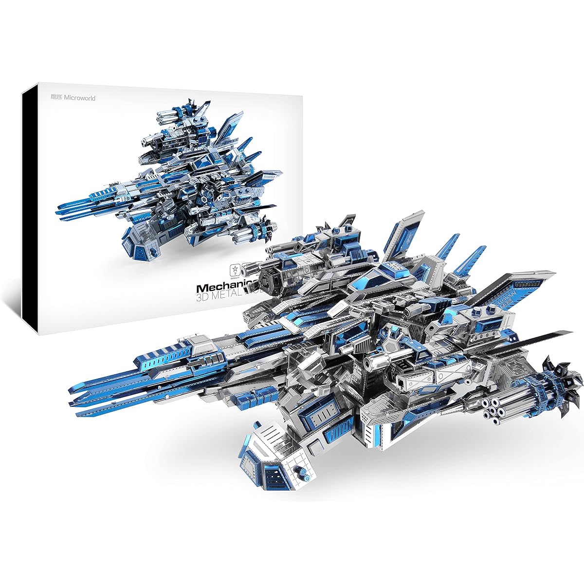 Microworld 3D Metal Puzzle - Mechanical Pilot 1 Spaceship Model Kit Adult Building Challenge 3D Puzzle DIY Handcraft Building Model for Teens - 355 Pieces