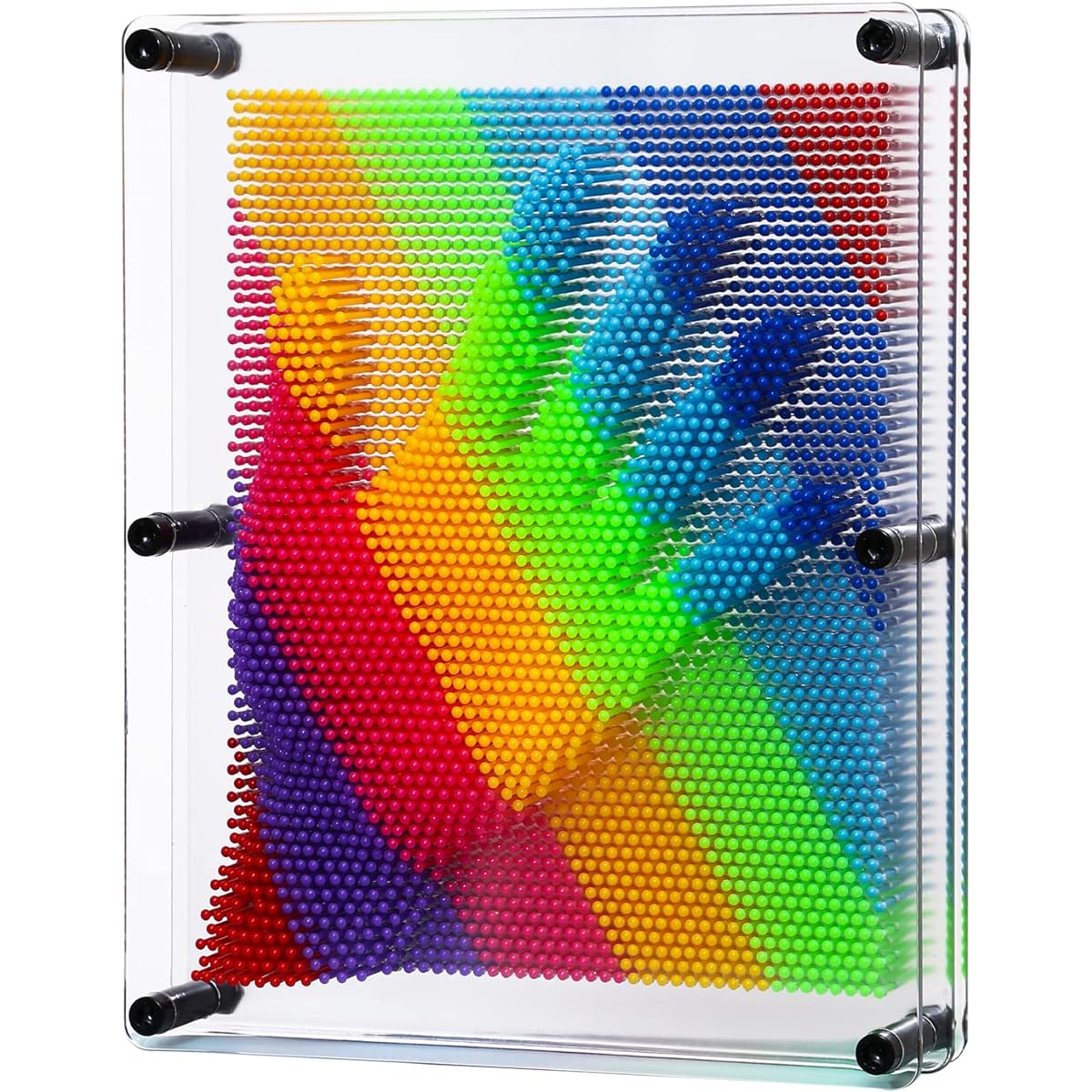 E-FirstFeeling 3D Pin Art Sculpture Extra Large 10" x 8" Pin Impression Hand Moldboard Desk Toy
