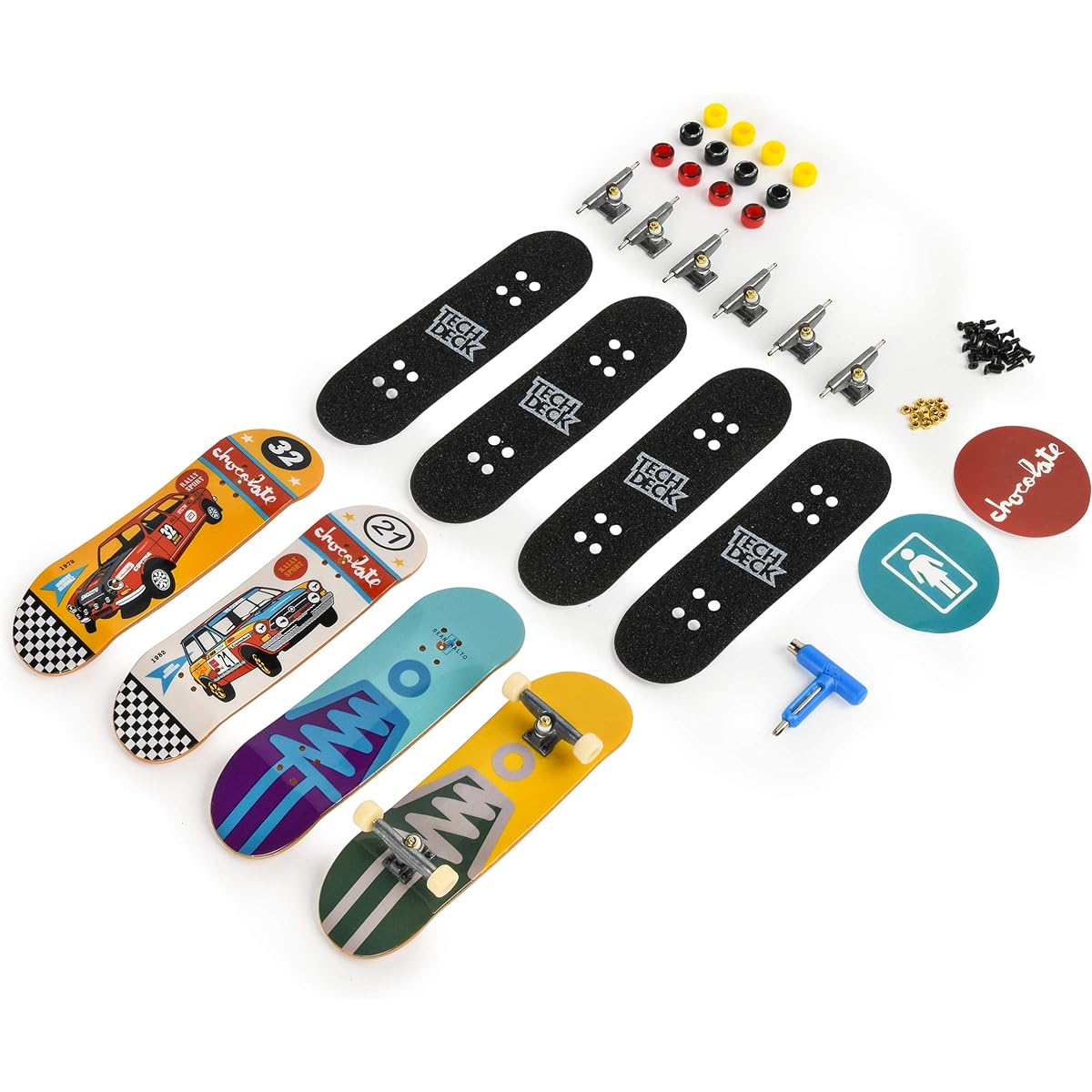 Tech-Deck Ultra DLX 4 Pack 96mm Fingerboards 2020 Crossover - Girl/Chocolate