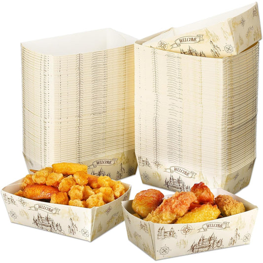 1 lb Wizard Party Paper Bowls Wizard Table Decorations Wizard Bowls Wizard Food Trays Wizard Serving Dishes Party Supplies Birthday Popcorn Sports Games Trays Snack Bowls Pre-Assembled 100pcs
