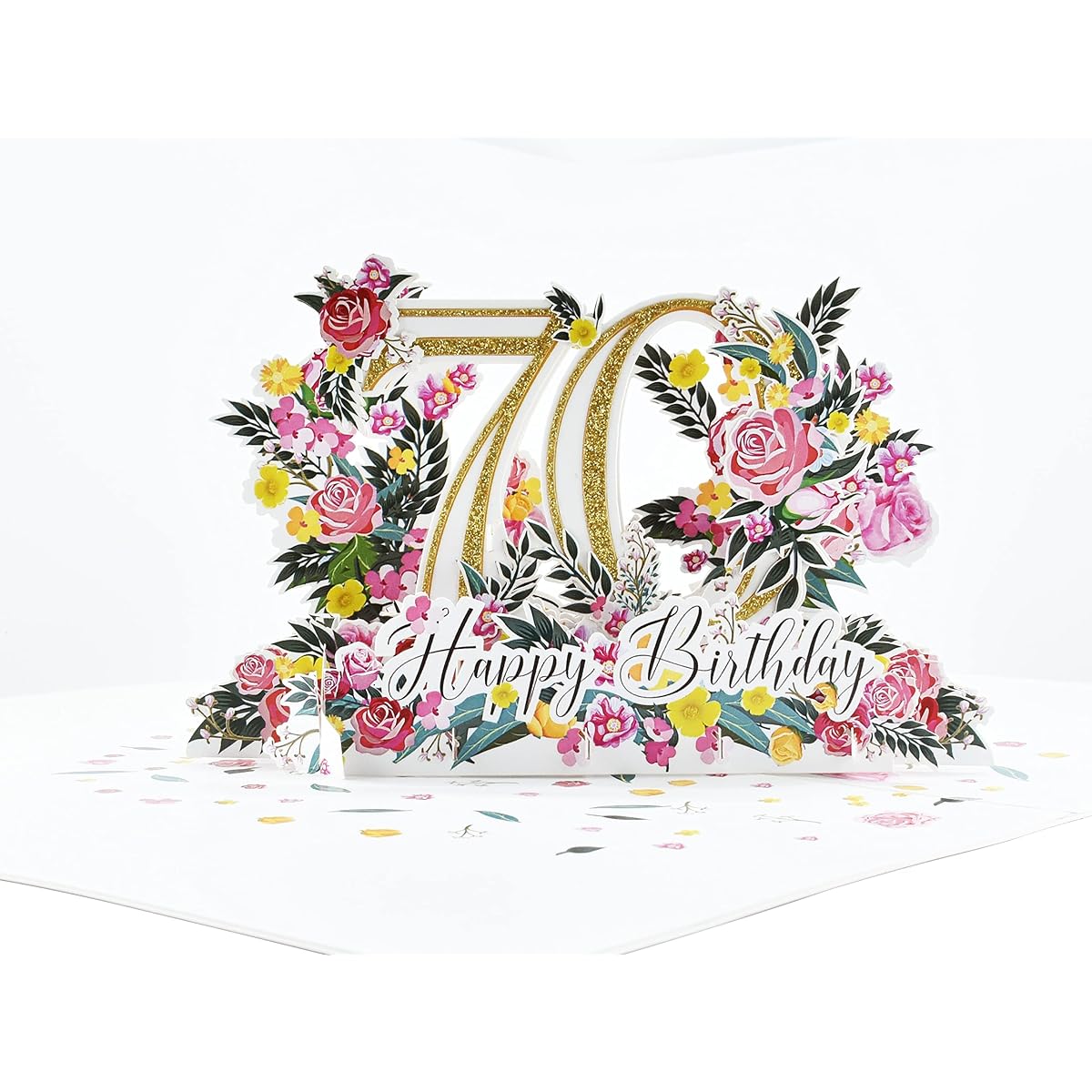 Happy 70th Birthday Pop-up 3D Greeting Card