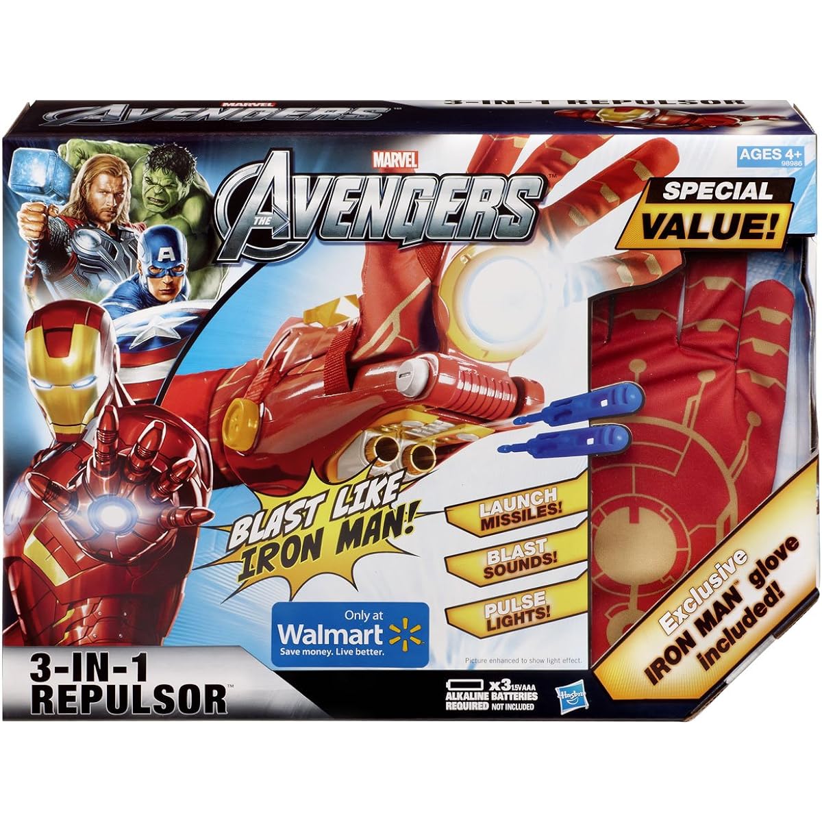 Wal-Mart Exclusive Avengers 3-in-1 Iron Man Repulsor with Glove