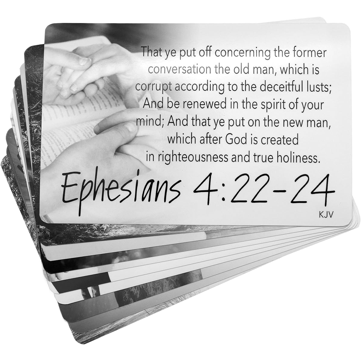 Walk Like Jesus Bible Cards (10 Pack) KJV Inspiration Memories Bible Verses Encouragement Cards
