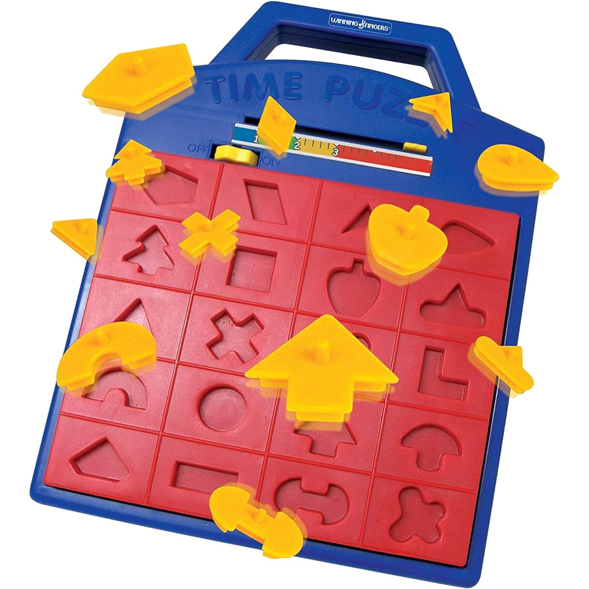 Winning Fingers Shape Race Board Game - Pop-Up Board Game with Shape Puzzle - Educational Toy for Ages 3+ - Focus Game
