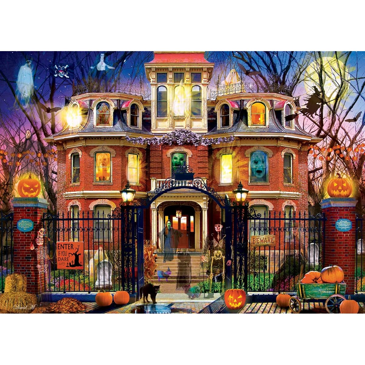 MasterPieces Halloween Jigsaw Puzzle 1000 Piece Haunted House 19.25"x26.75"