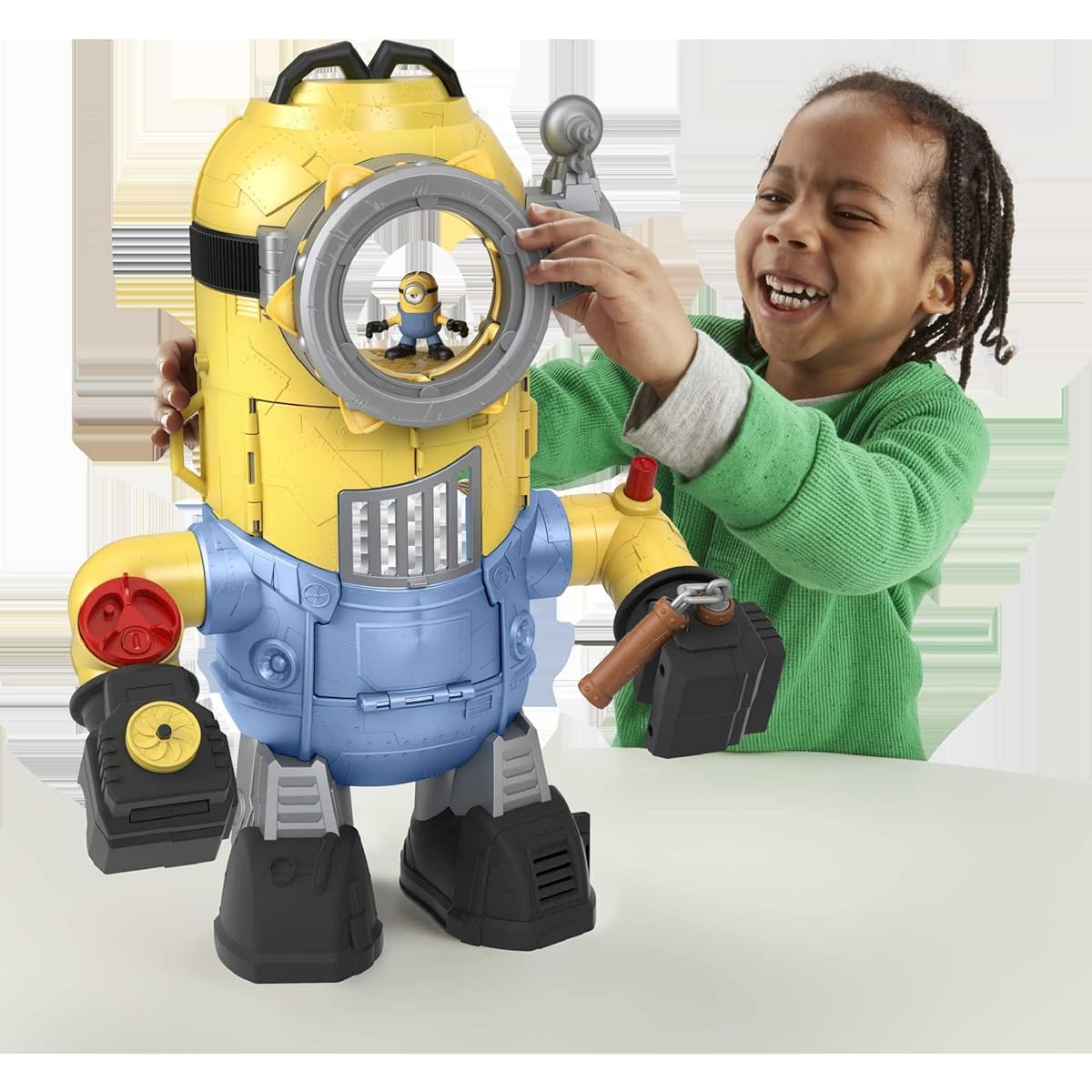 Minion Toy Gru MinionBots Robot Playset with Punching Action and Stuart Figure for Ages 3+ (Accessories)