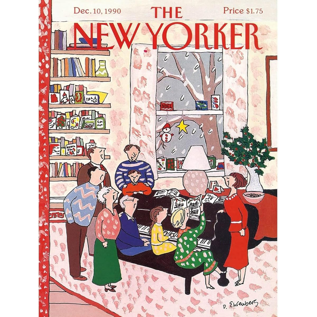 New York Puzzle Company - New Yorker Holiday Harmony - 1000 Piece Jigsaw Puzzle