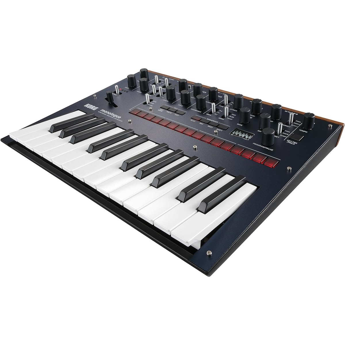 KORG Monophonic Analog Synthesizer Monologue BL Monologue Dark Blue 25 Keys 16 Step Sequencer with Oscilloscope Battery Powered Lightweight Ideal for Carrying