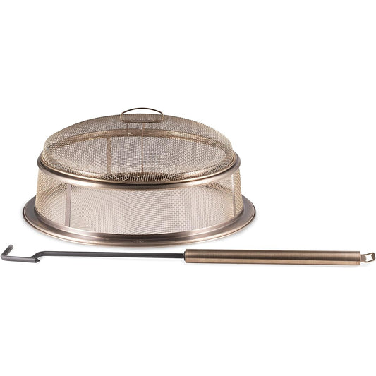 TIKI Brand 1321008 Firing Screen and Poker, Silver