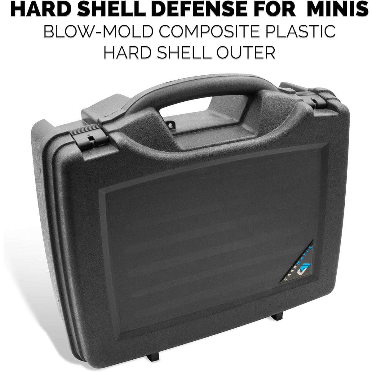 CASEMATIX Miniature Storage Hardshell Figure Case - 80 Slot Figure Miniature Carrying Case with Customizable Foam Layer for Large Miniatures, Compatible with Warhammer 40K, DnD and More