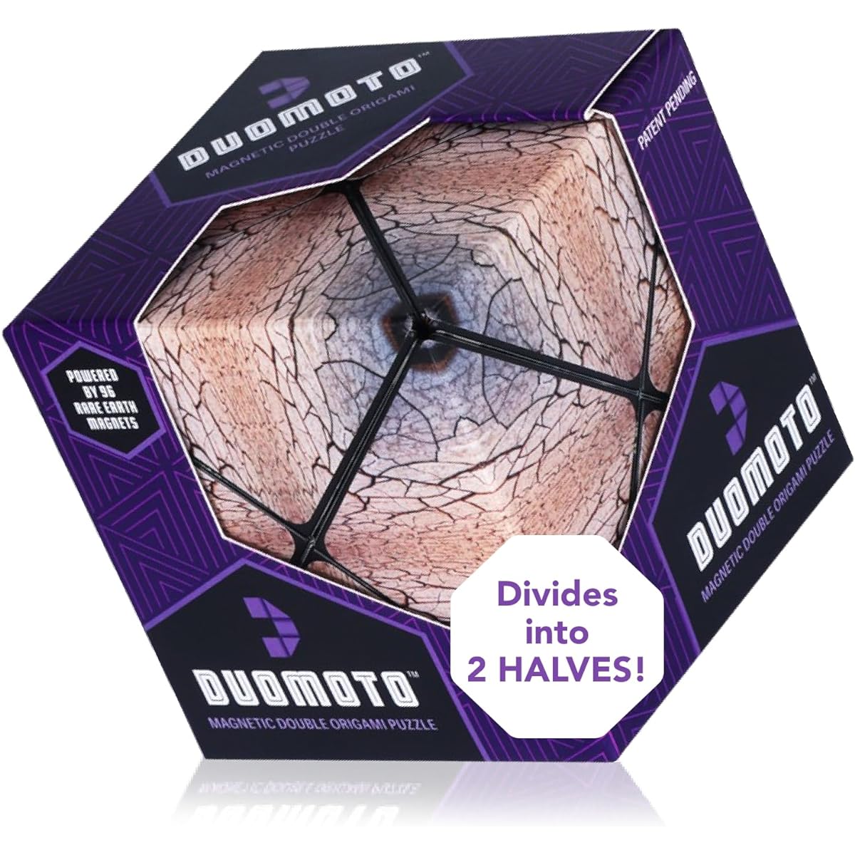 Fun in Motion Toys Duomoto Magnetic Transforming Cube - Shape-Shifting Double Creativity Puzzle with 96 Rare Earth Magnets - Transforms into 100+ Shapes - Creators of Shashibo & Cubendi