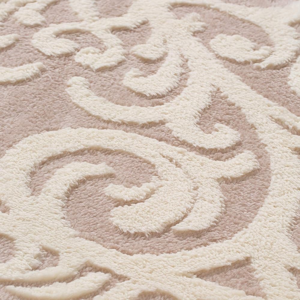 Francfranc Elfia Hot Carpet Rug M Ivory x Light Beige 190 x 140cm Carpet Underfloor Heating Machine Washable