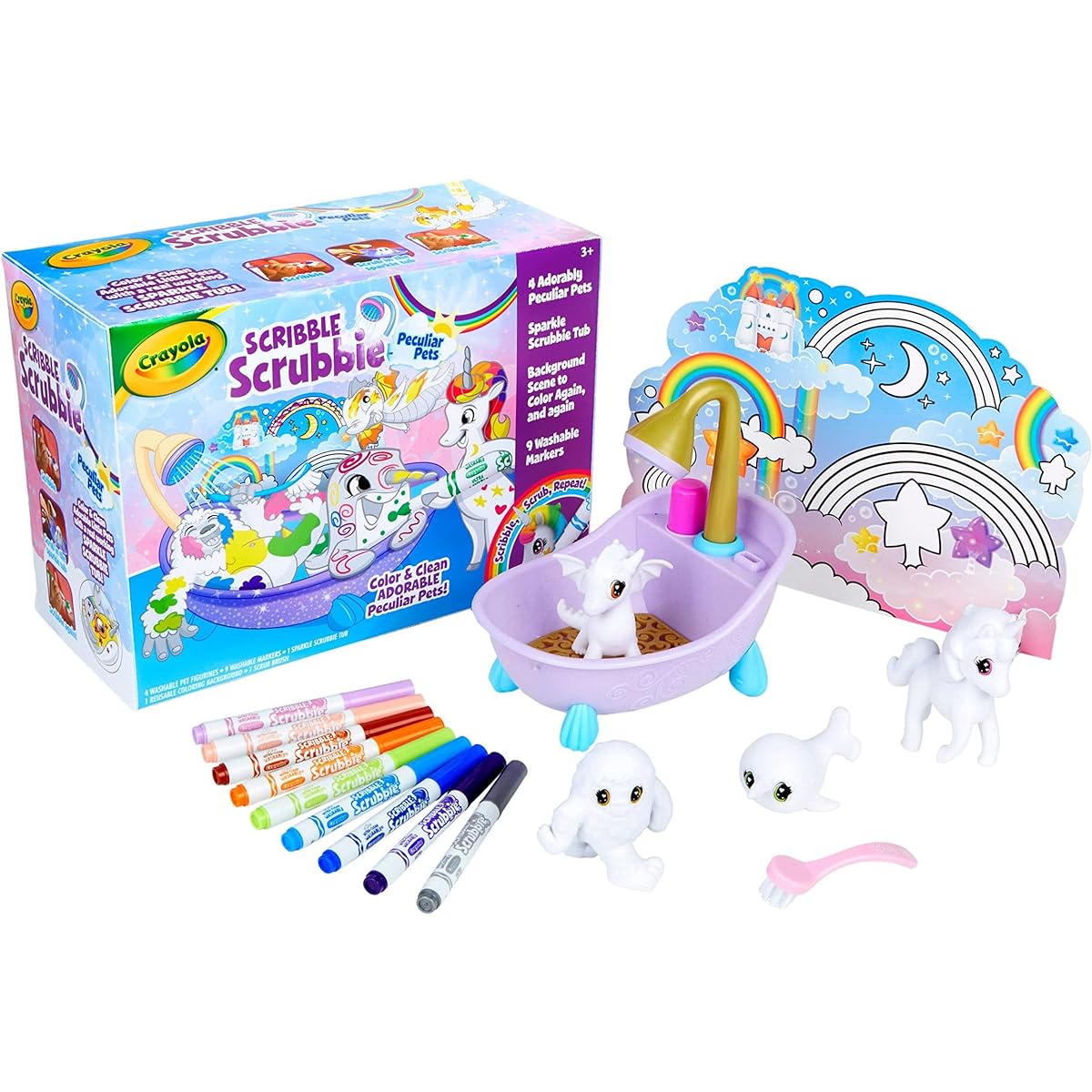 Crayola 3D Coloring Book Colorful My Pet Shower Care Set Fantasy Drawing Authentic Product 747346