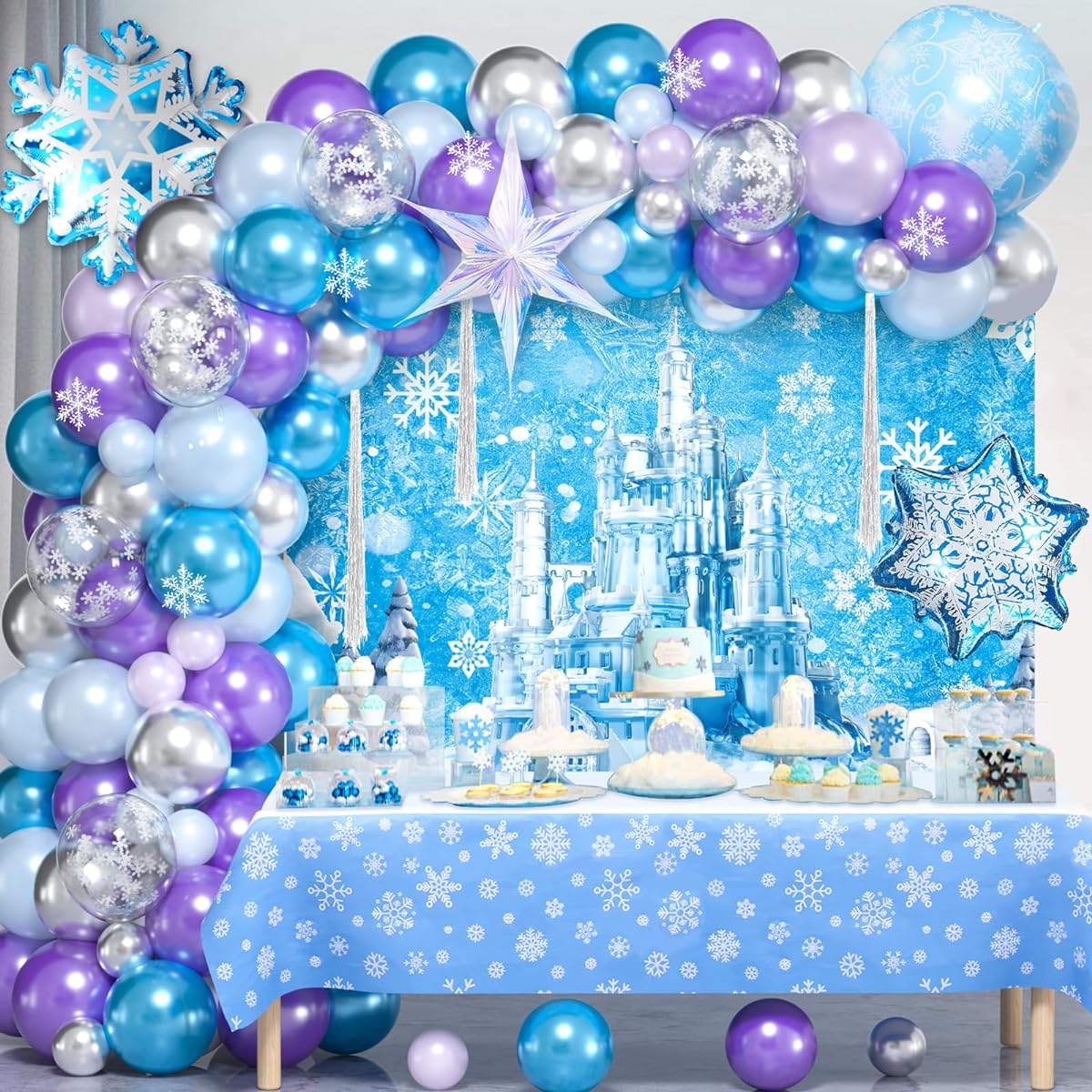 Golray Frozen Balloon Arch Garland Kit