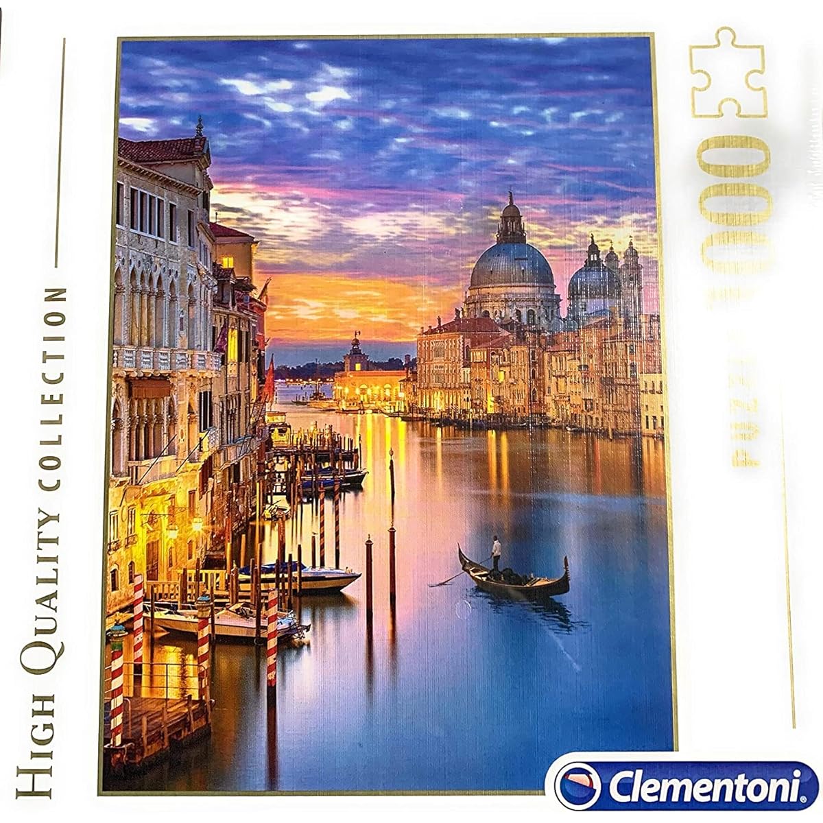 Clementoni Lighting 1000 Piece Jigsaw Puzzle for Adults Venice Italy (Square Box)