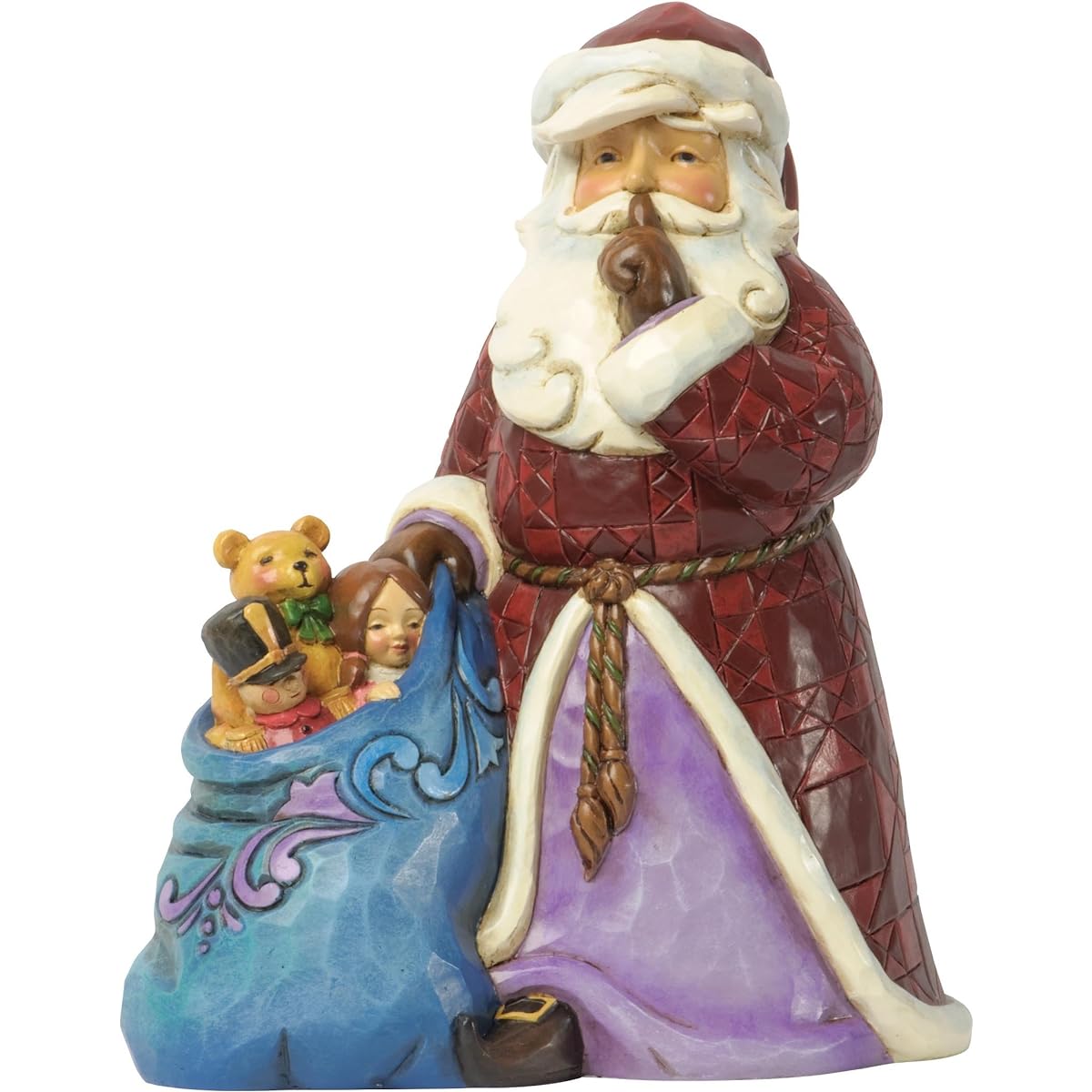 Jim Shore for Enesco Heartwood Creek Silent Santa with Toy Figurine 6.75"