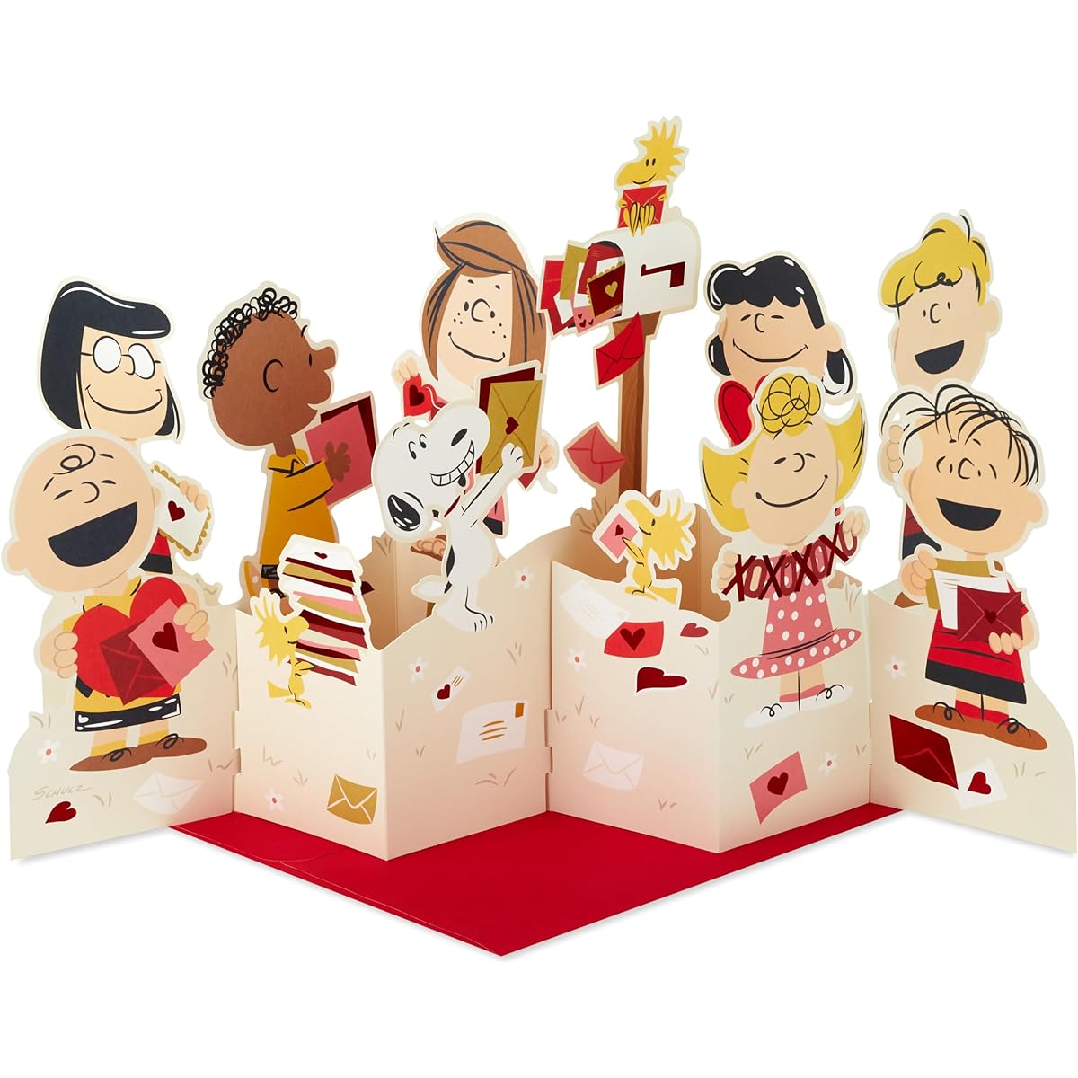 Hallmark Peanuts Big Valentine's Day Pop Up Card (Snoopy in the Mailbox) for Kids/Teachers/Colleagues