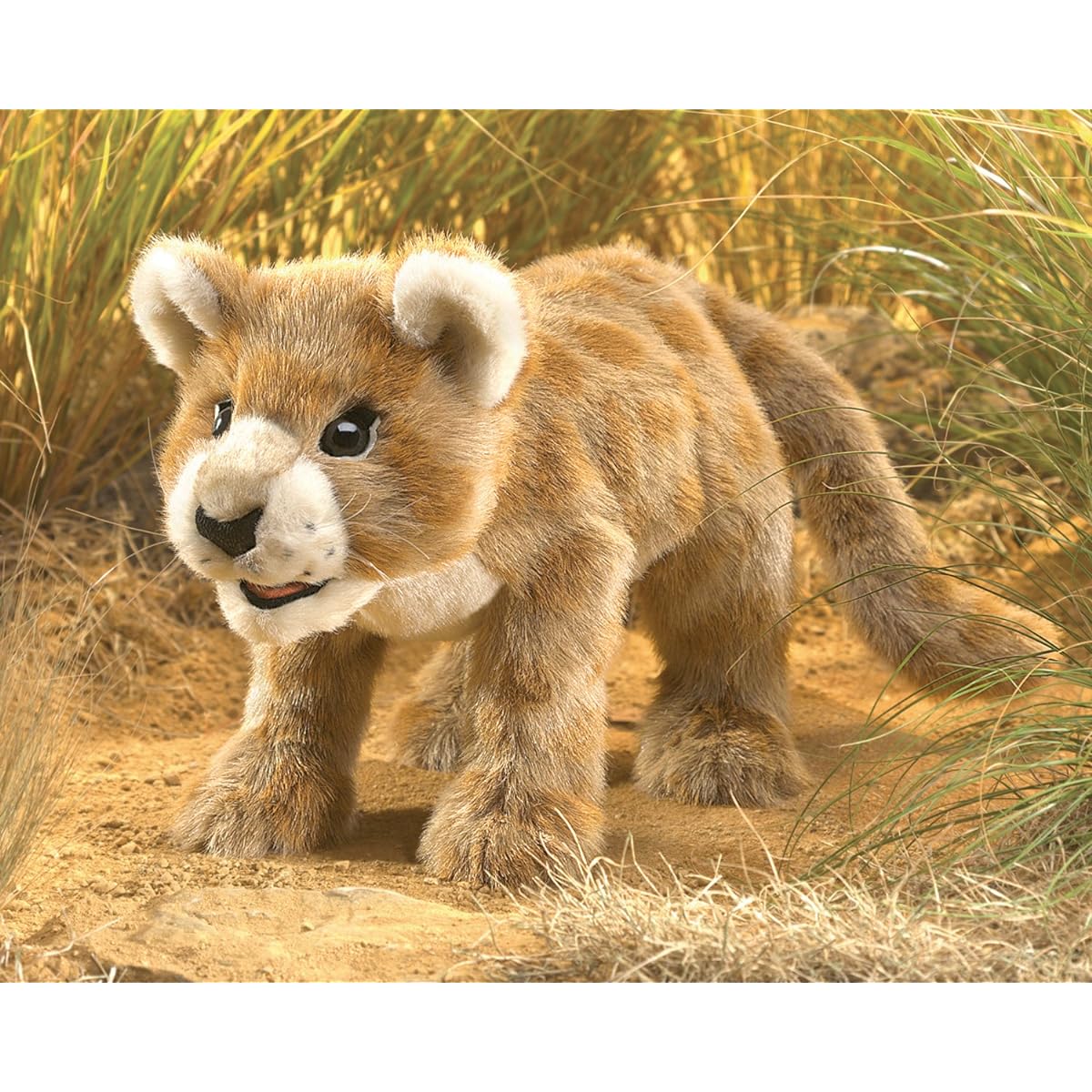 Folkmanis African Lion Cub Hand Puppet Plush