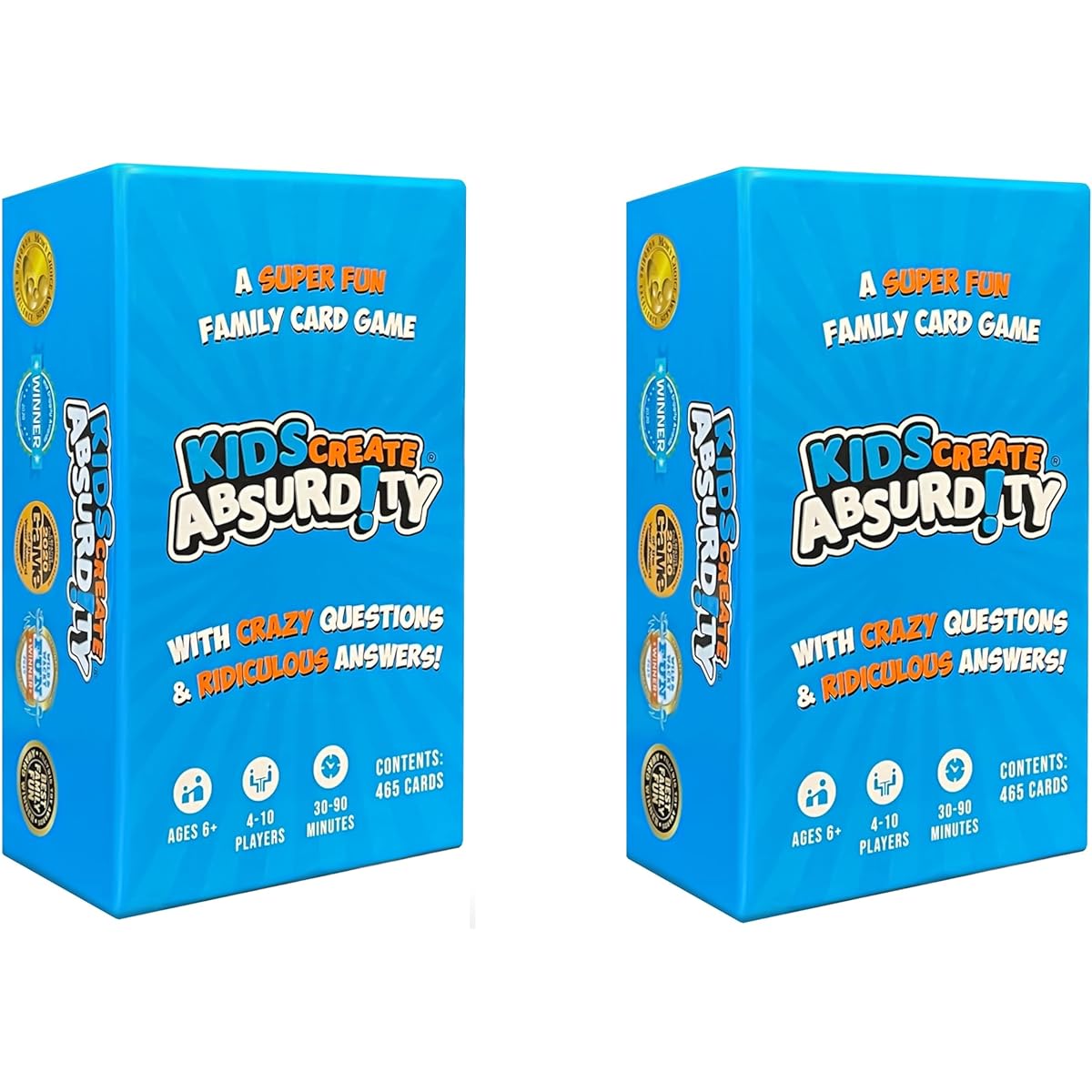 Kids Create Absurdity 2 Pack Set: A Funny Laugh Until You Cry Card Game for Kids Boys Girls Fill in the Blank