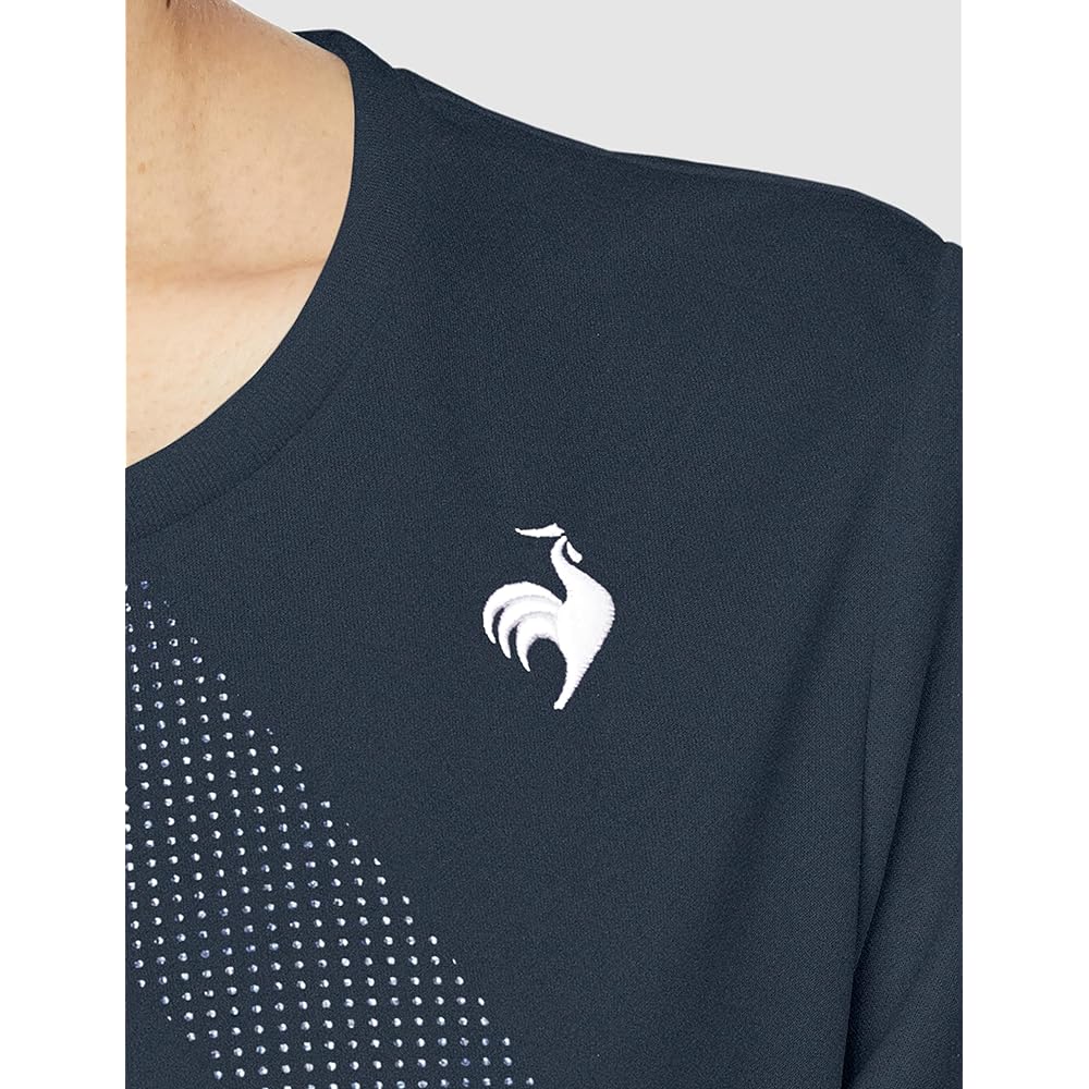 [Le Coq Sportif] Short Sleeve Game Shirt, Tennis Team, Practice Match, Sweat Absorbent, Quick Drying, UV Protection (UPF), Women's