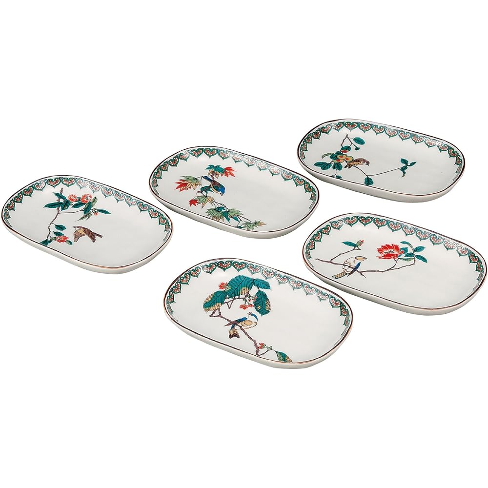 Maruyone Kutani Ware No. 6 Plate Complete with Dyed Treasure K5-158