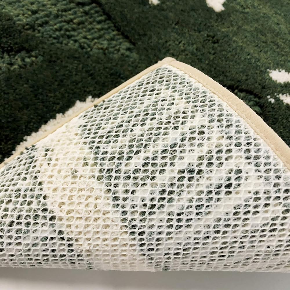 Senko M+home Monstera Mat Approx. 45 x 70cm Beige Bath Mat Entrance Mat Antibacterial Odor Resistant Washable Made in Japan 26813