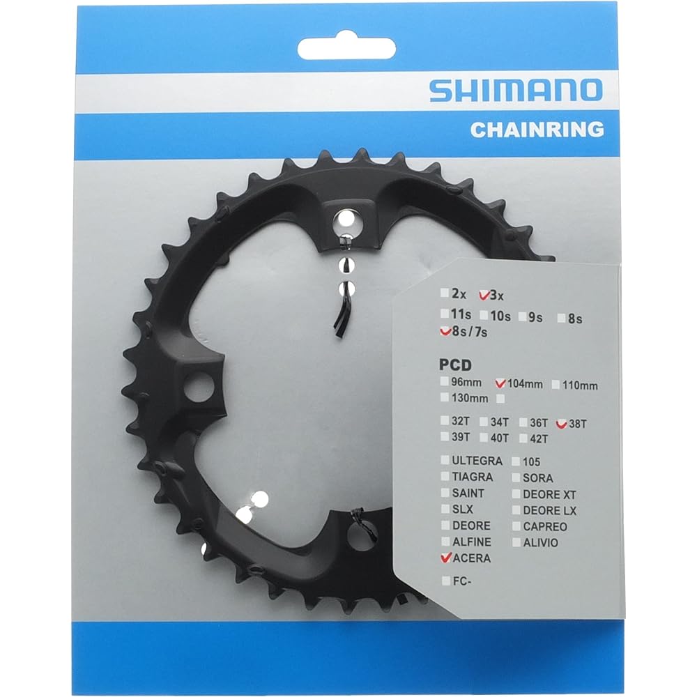 SHIMANO Repair Parts Chainring with Spike 38T (Black) FC-M361-S FC-M361-L Y1KN98040