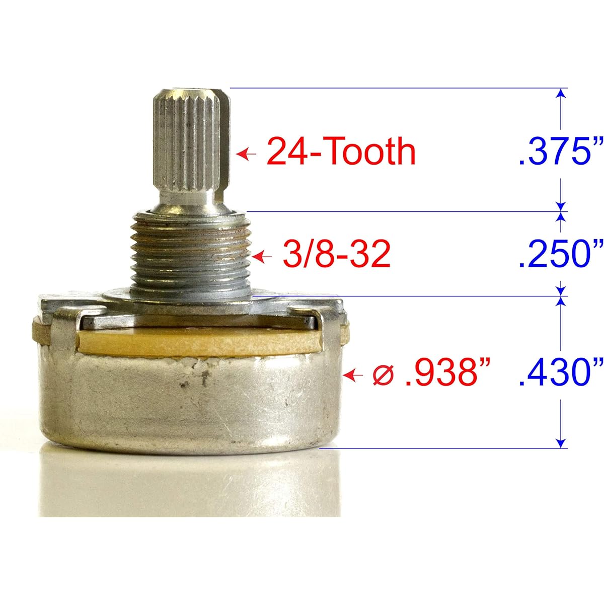 ToneShaper CTS Pot 250k Audio Split Shaft (Pack of 10)
