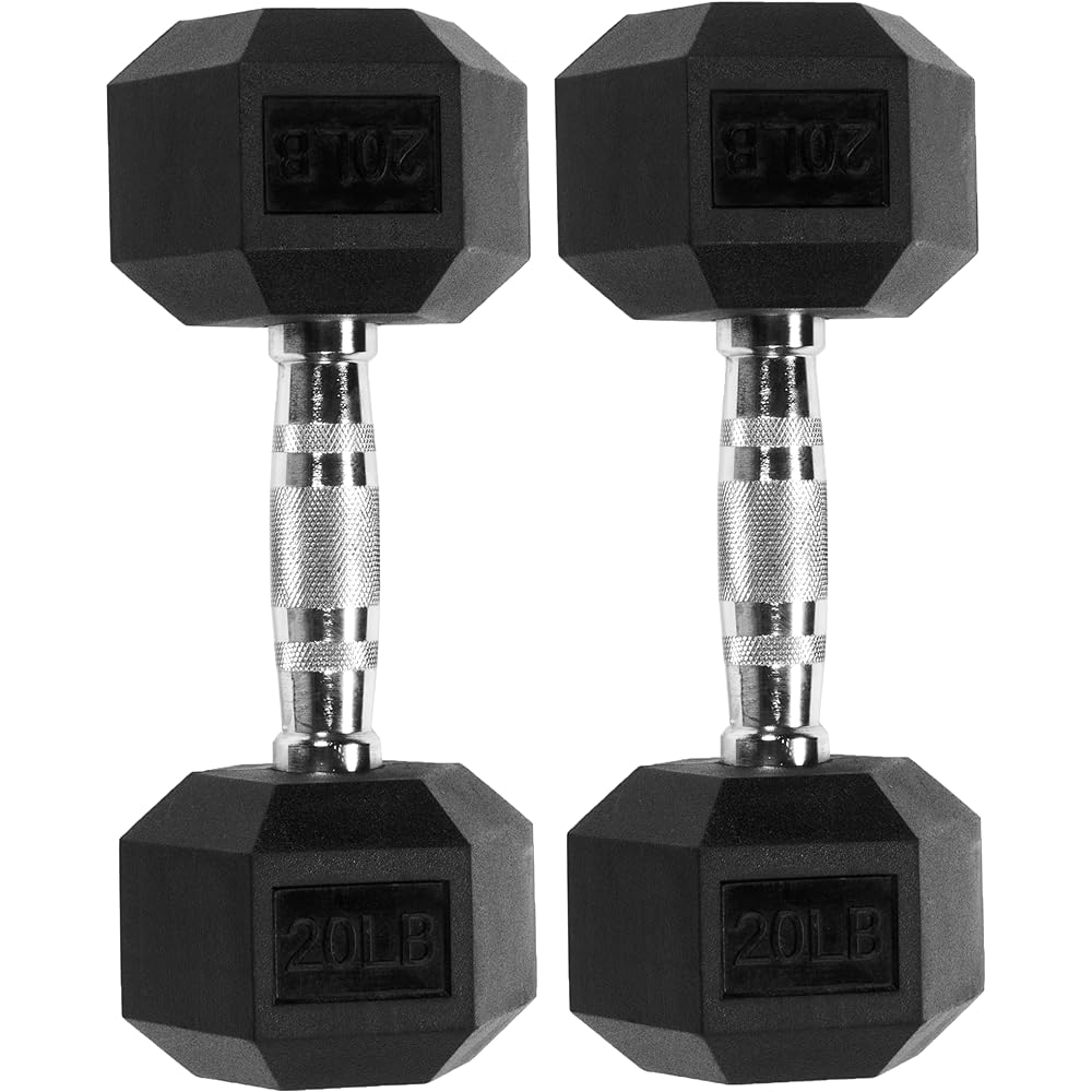 Sporzon Hexagonal Dumbbell Pair Rubber Encored Black [Regular Japanese Import Product] HEX