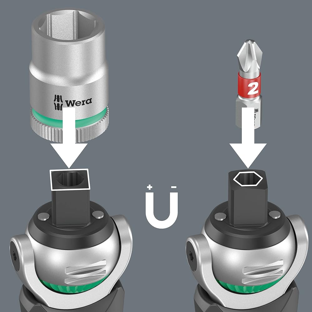 Wera 05004283001 | Ratchet Driver Zyklop Pocket 8009 Set Inch Size 2, 18 Piece Set [Regular Japanese Import]