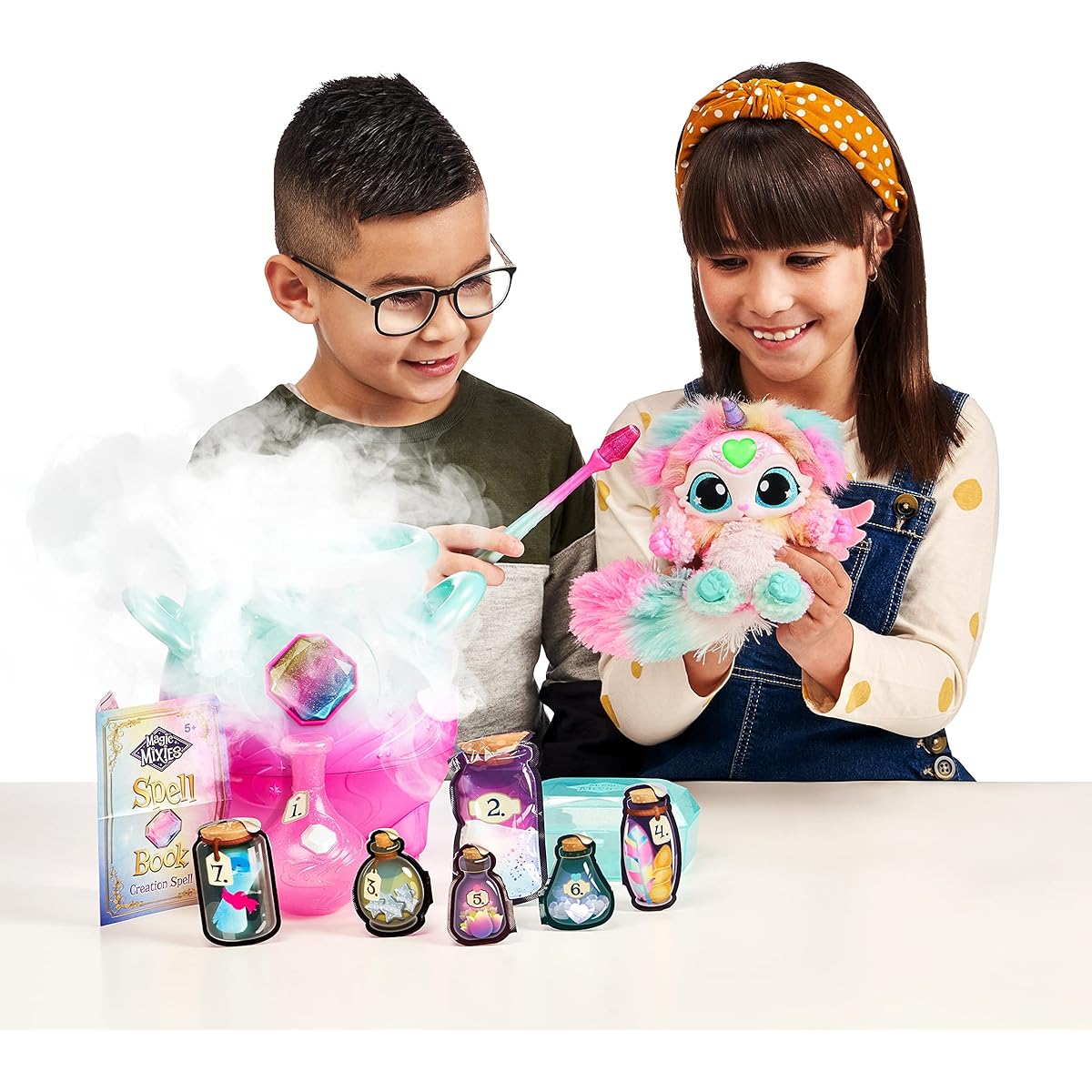 Magic Mixies Interactive 8" Plush Toy, 50+ Sounds and Reactions, Rainbow