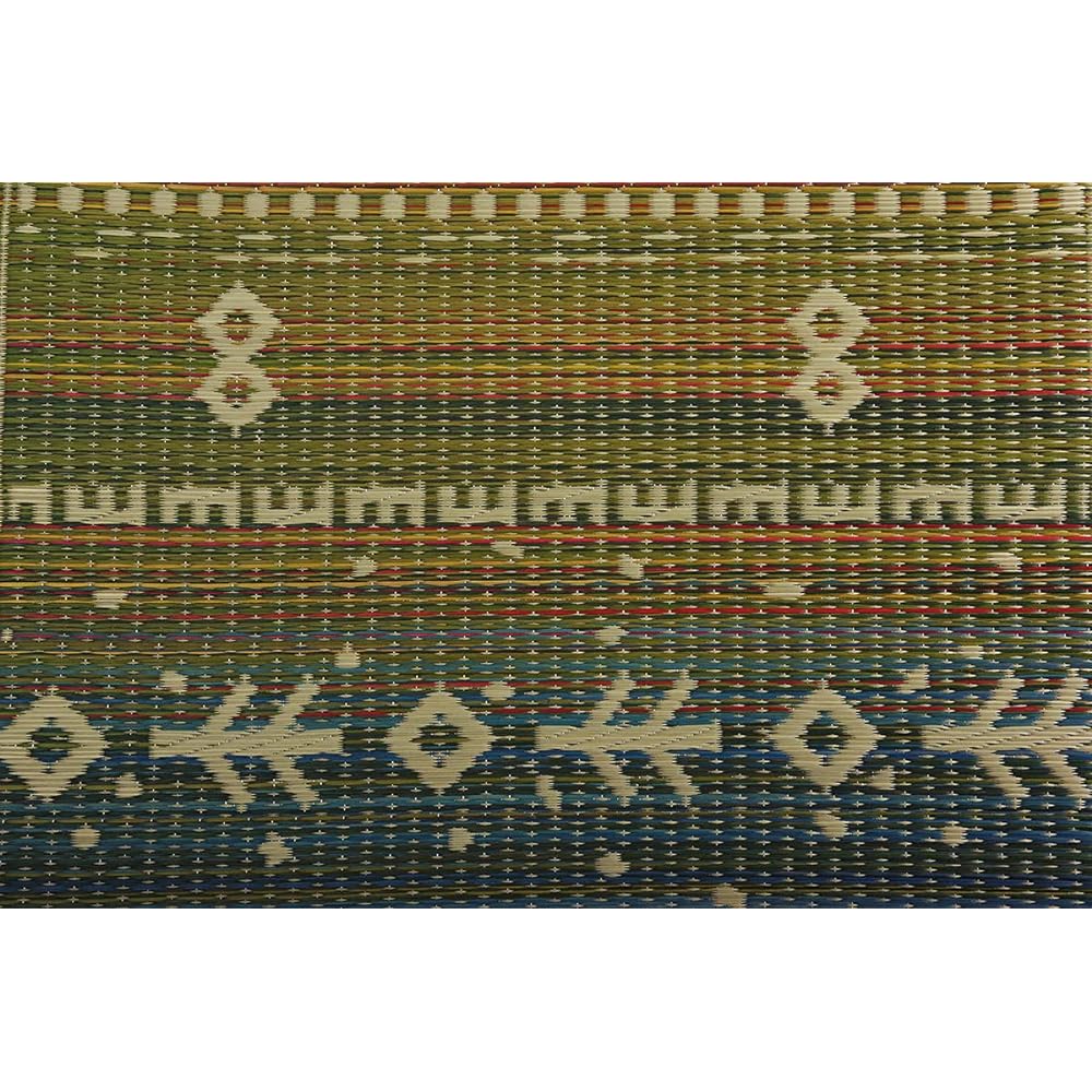 Ikehiko Corporation Igusa Rug Carpet Gabe FX Sara Antibacterial and Odor Resistant Non-woven Fabric Blue Approx. 180 x 240 cm #8482039