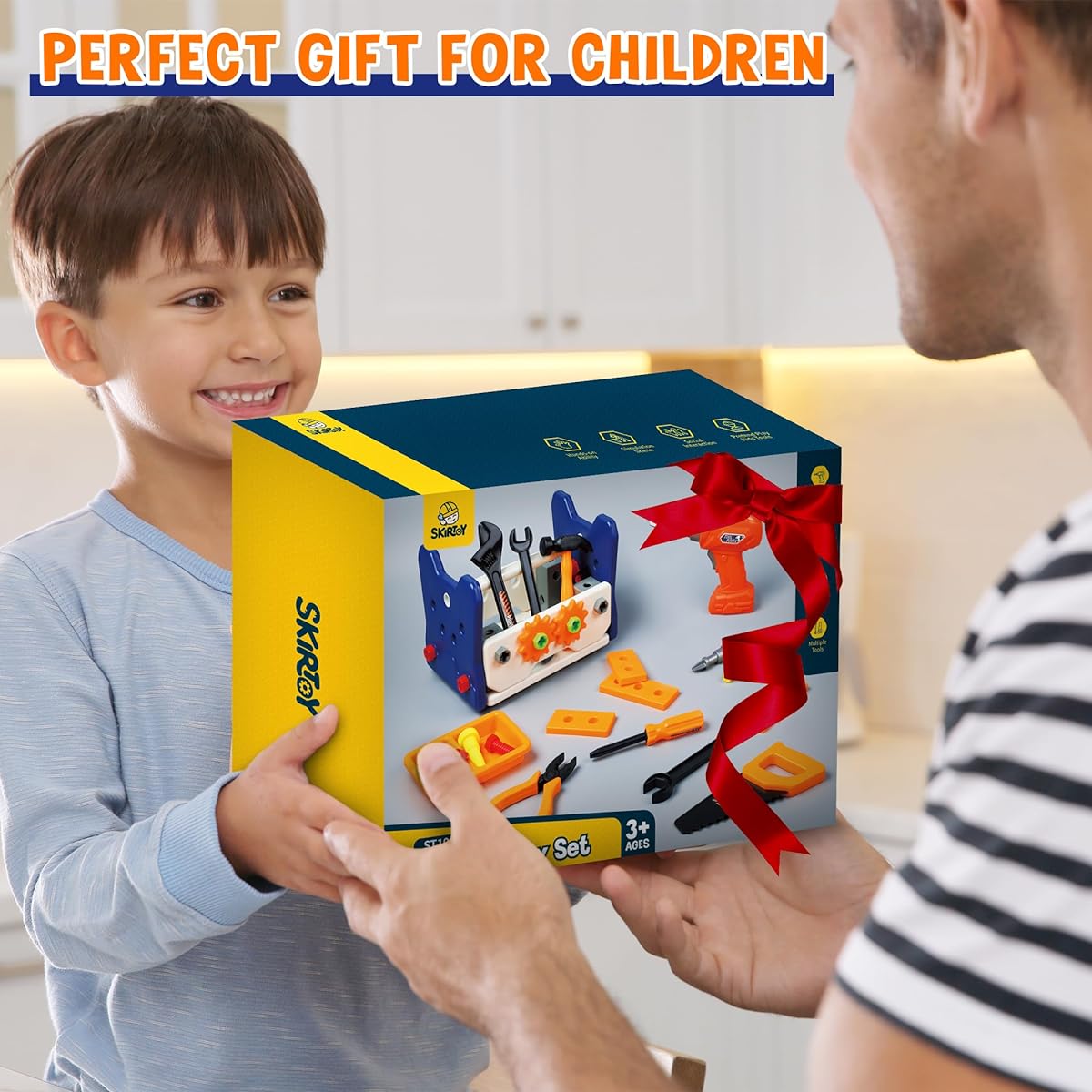 Skirtoy Kids Tool Set - 54 Piece Play Tool Box