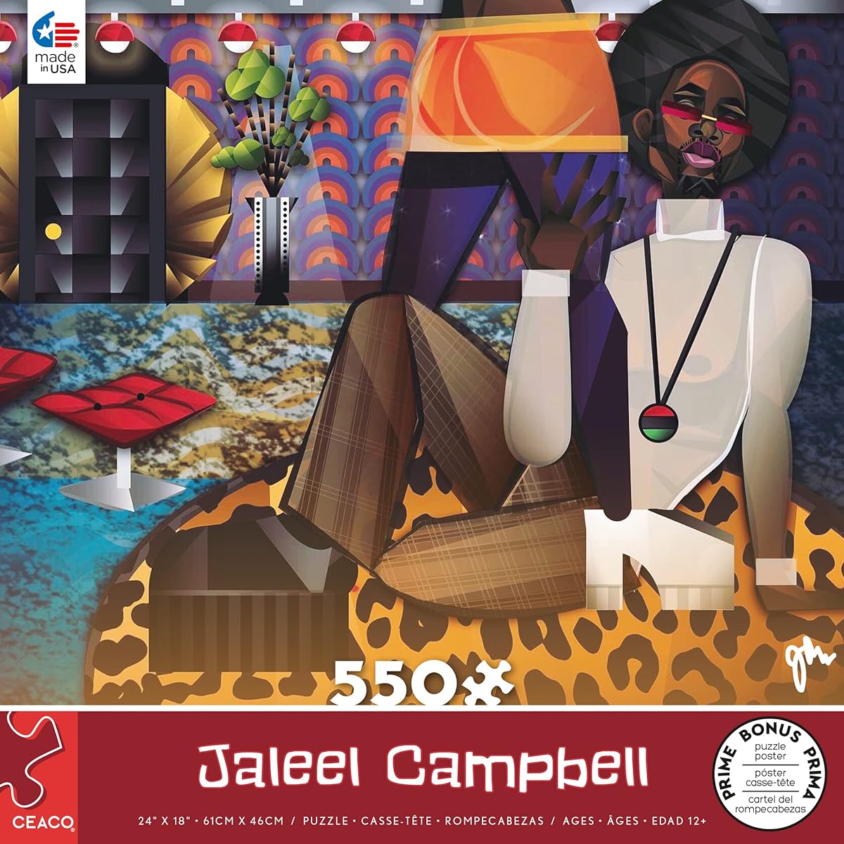 Ceaco - Jaleel Campbell - Grab and Move Your Hips - 550 Piece Jigsaw Puzzle