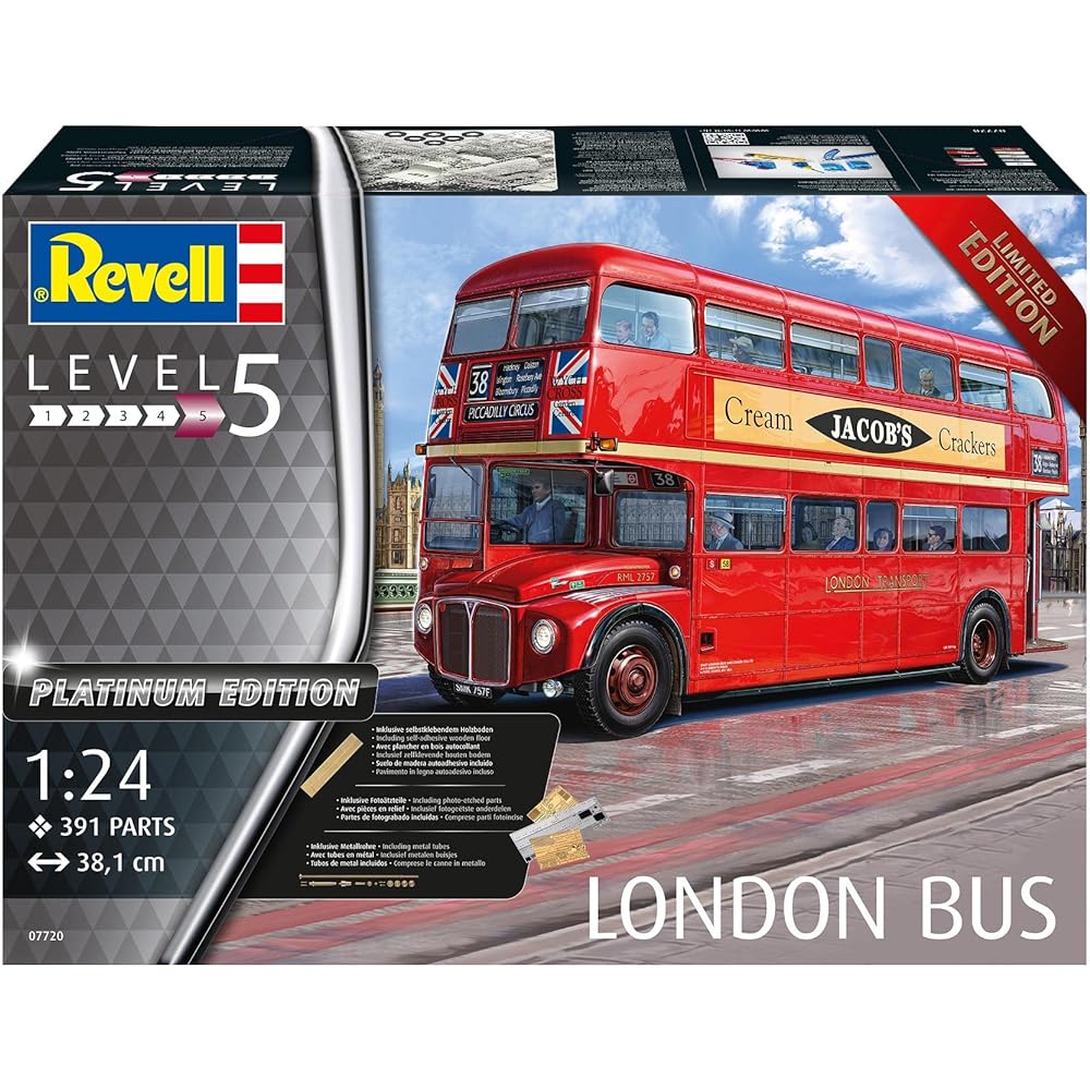 German Level 1/24 London Bus (Platinum Edition) Plastic Model 07720 Molding Color