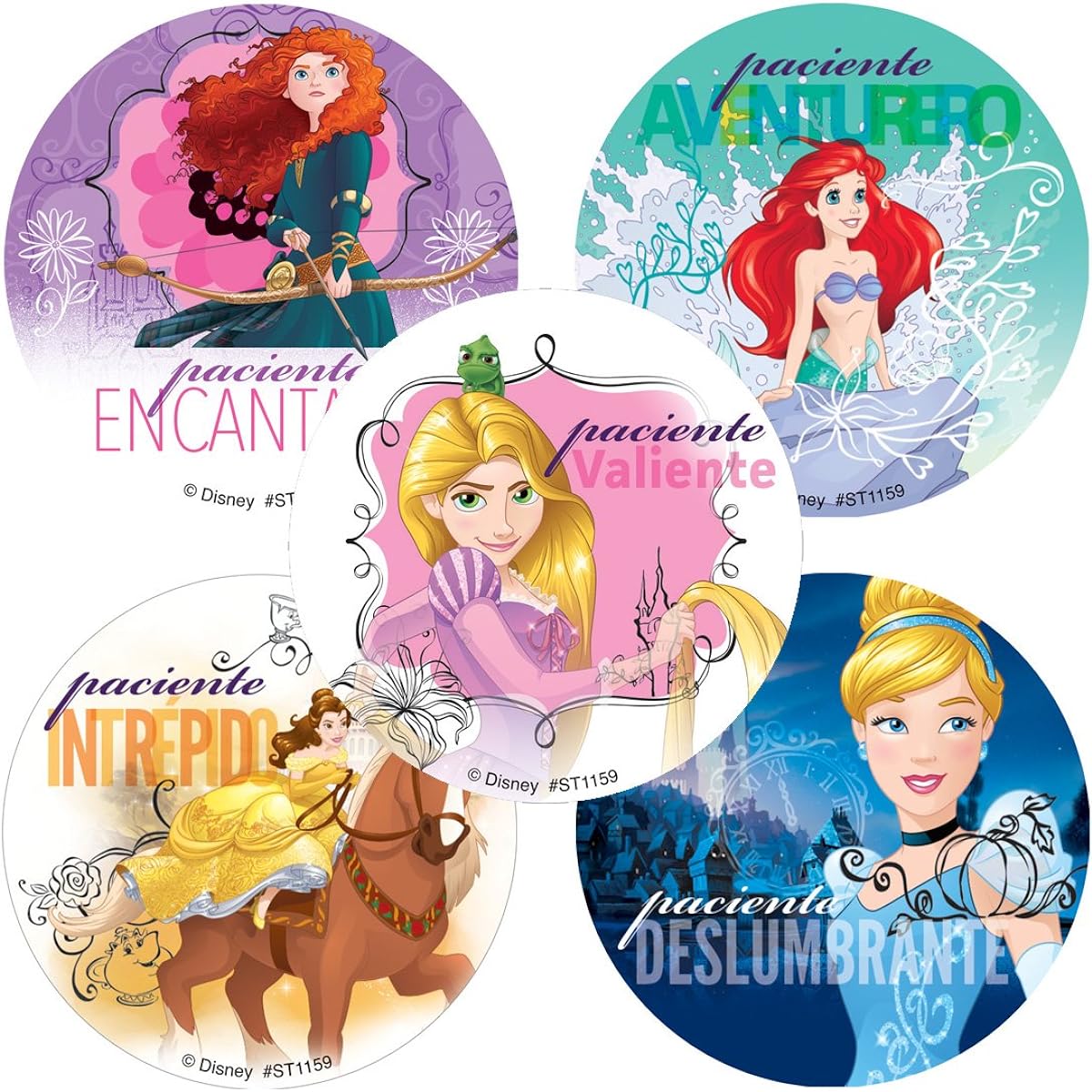 Disney Princess Spanish Patient Stickers - Prizes and Giveaways - 100 Per Pack