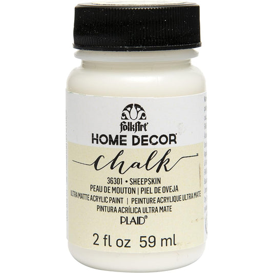 FolkArt Home Decor Chalk Furniture & Craft Paint in Assorted Colors, 2 oz, Off-White 36301