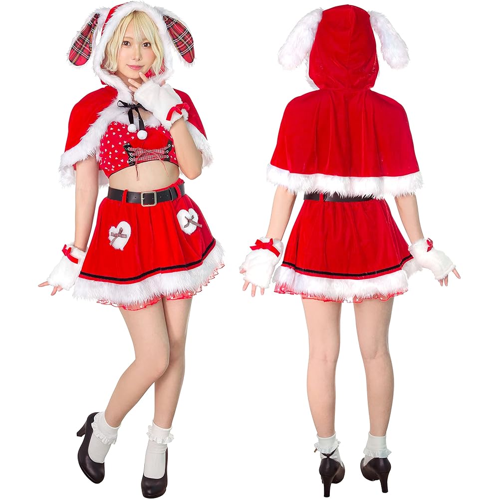 [Clear Stone] SugarWhip Love Cape Santa Cosplay Women's Red