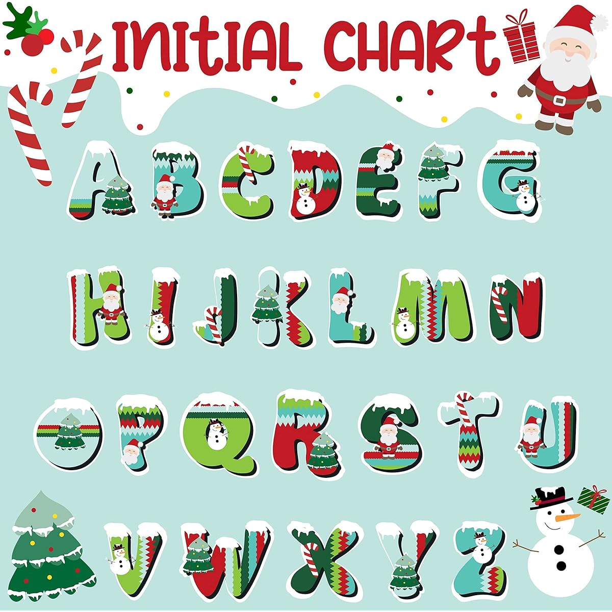 Personalized Christmas Initial Ornaments for Kids with Initials, Names and Dates - 26 Letters 3 Inch Ceramic or Aluminum - Ornaments for Girls, Boys, Teens, Kids Christmas Decoration Gifts
