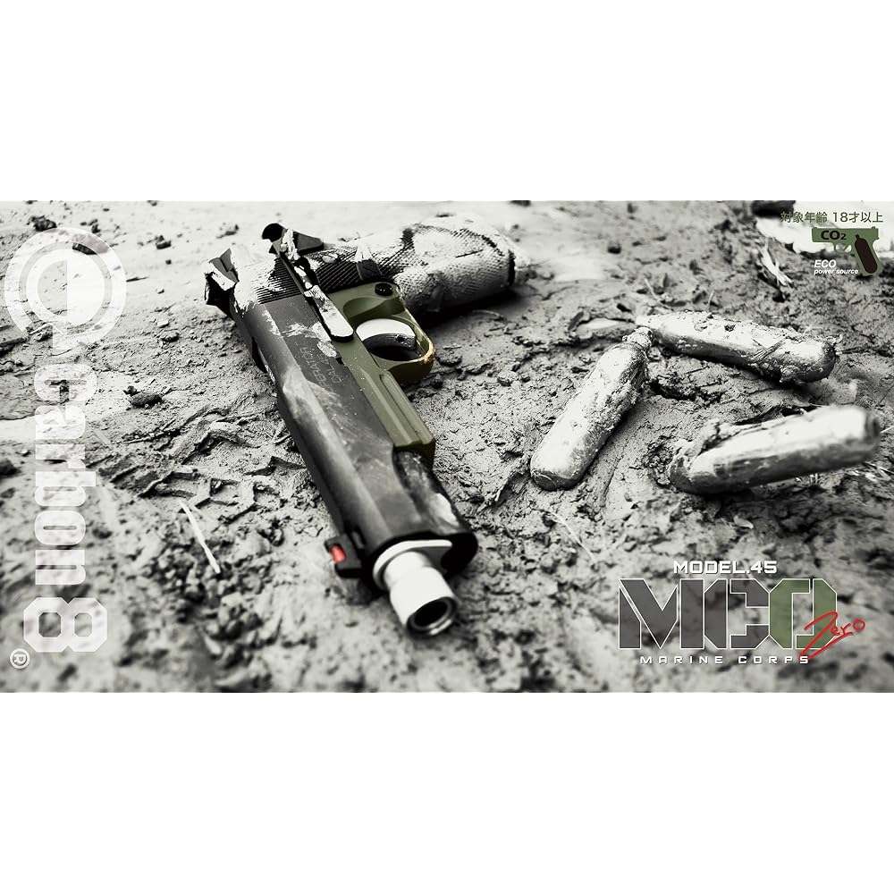 Carbon8 Carbonate M45MCO MarineCorpsZero OD Green CO2 Blowback Handgun CB10