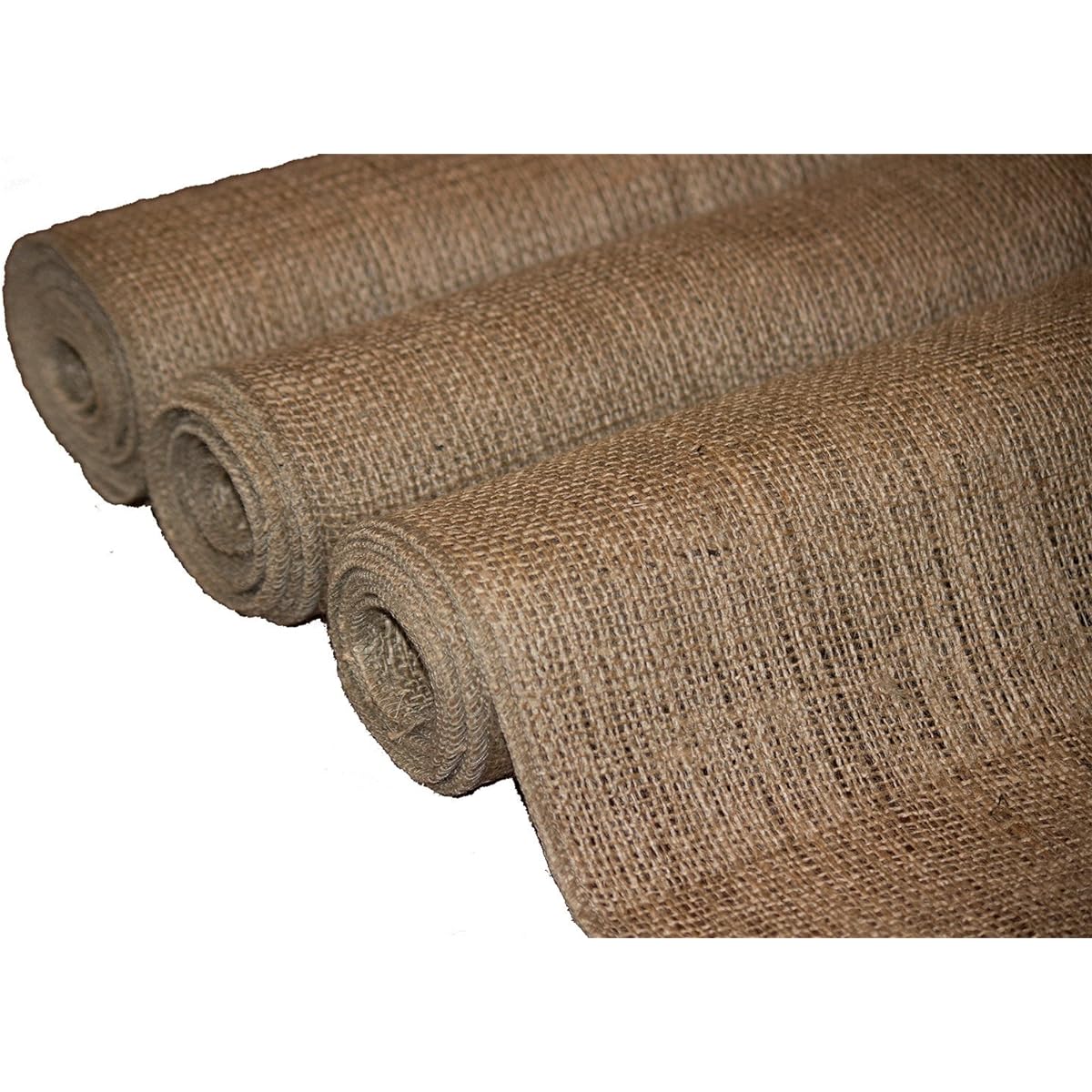 Burlapper 12" x 120" (3-Pack, 10 Yards) Natural Frayless Edge Burlap Table Runner