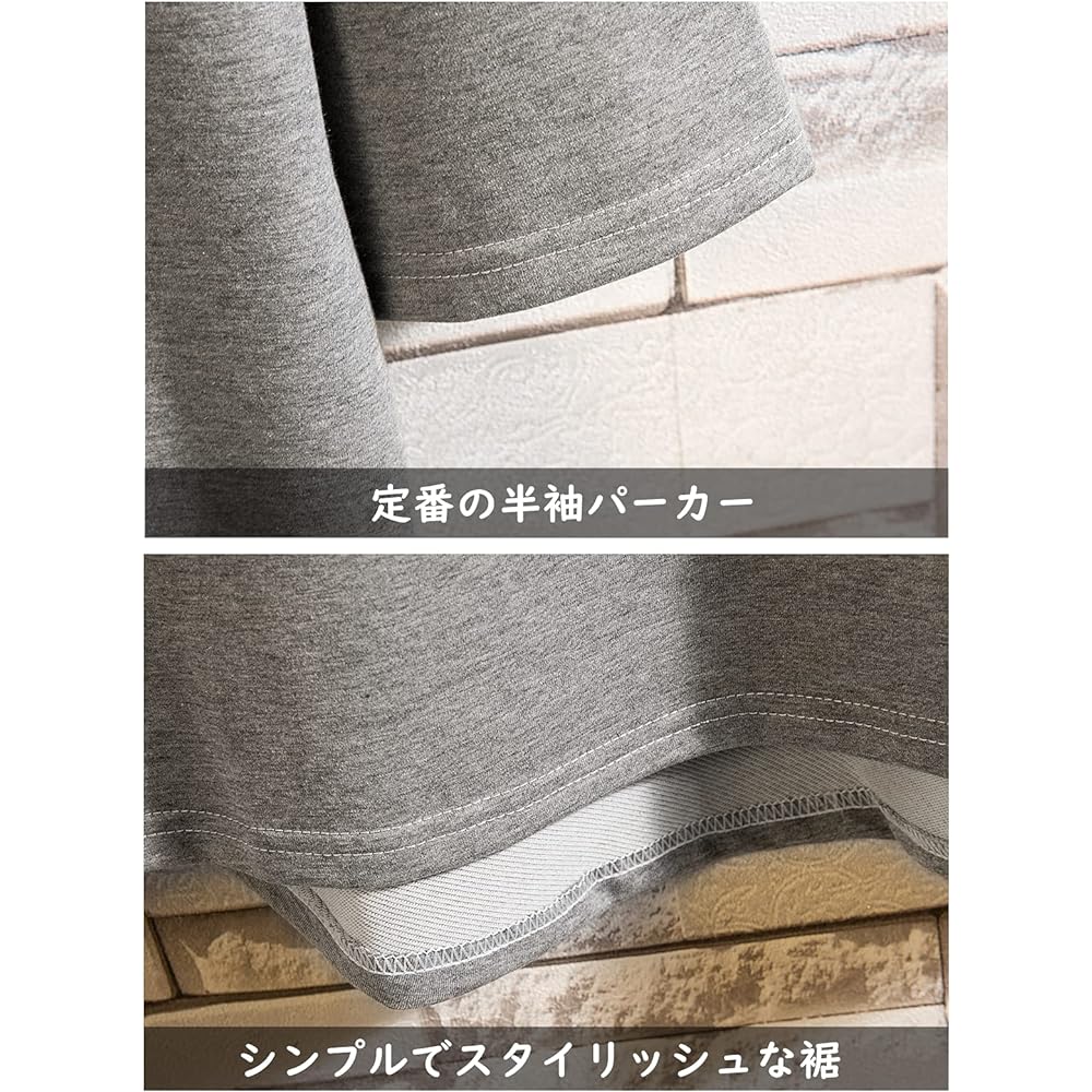 [JIAYBL] Men's Hoodie, Short Sleeve, Pullover Sweatshirt, Men's Summer Clothing, Loose, Plain, Hooded Sweatshirt, Casual, Large Size