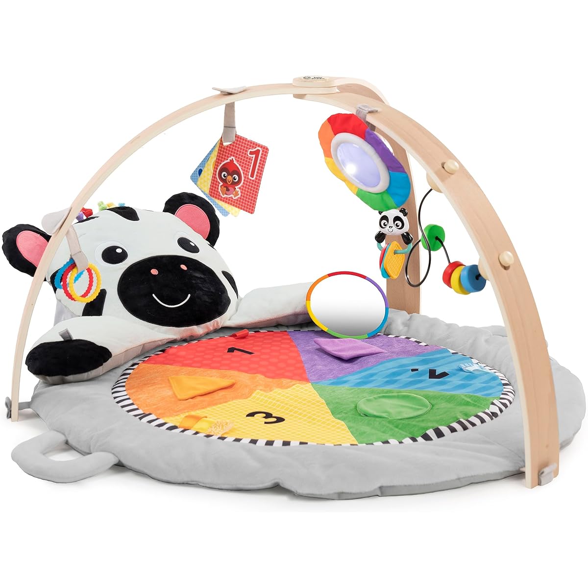 Baby Einstein Wooden Arch Gym - Zebra Zen [0 months and up] Foreign language, color, music, early education, indoor play equipment, full body exercise 16636