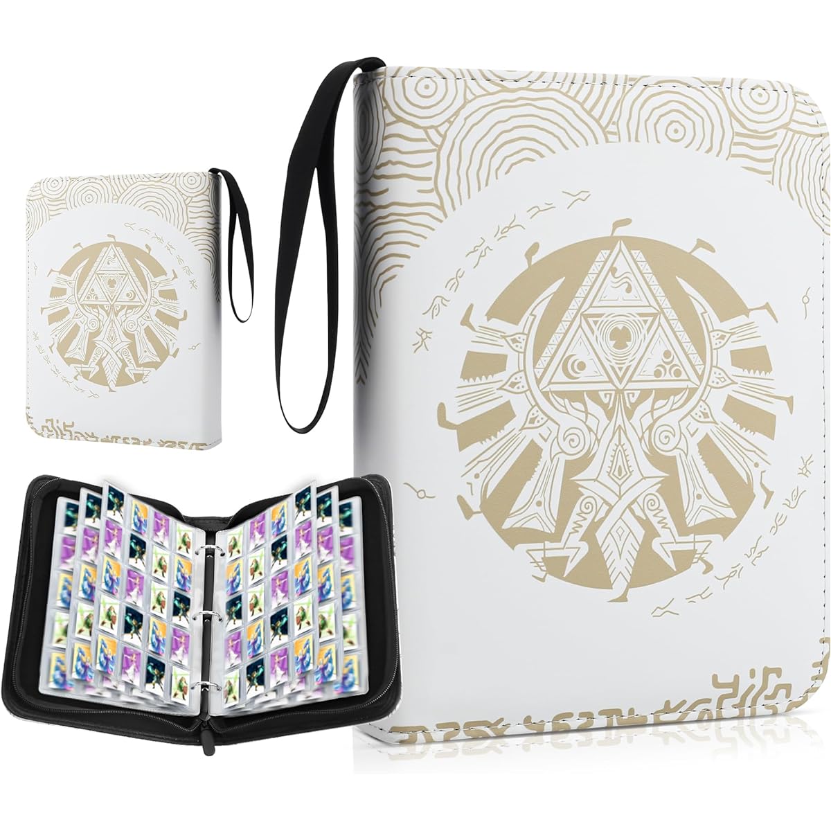 RHOTALL 300 Pocket Card Binder Holder for Tears of the Kingdom Mini Cards, Animal Crossing Mini Cards, Trading Album Display Holder for Amibo Cards, Game Cards, SD Cards
