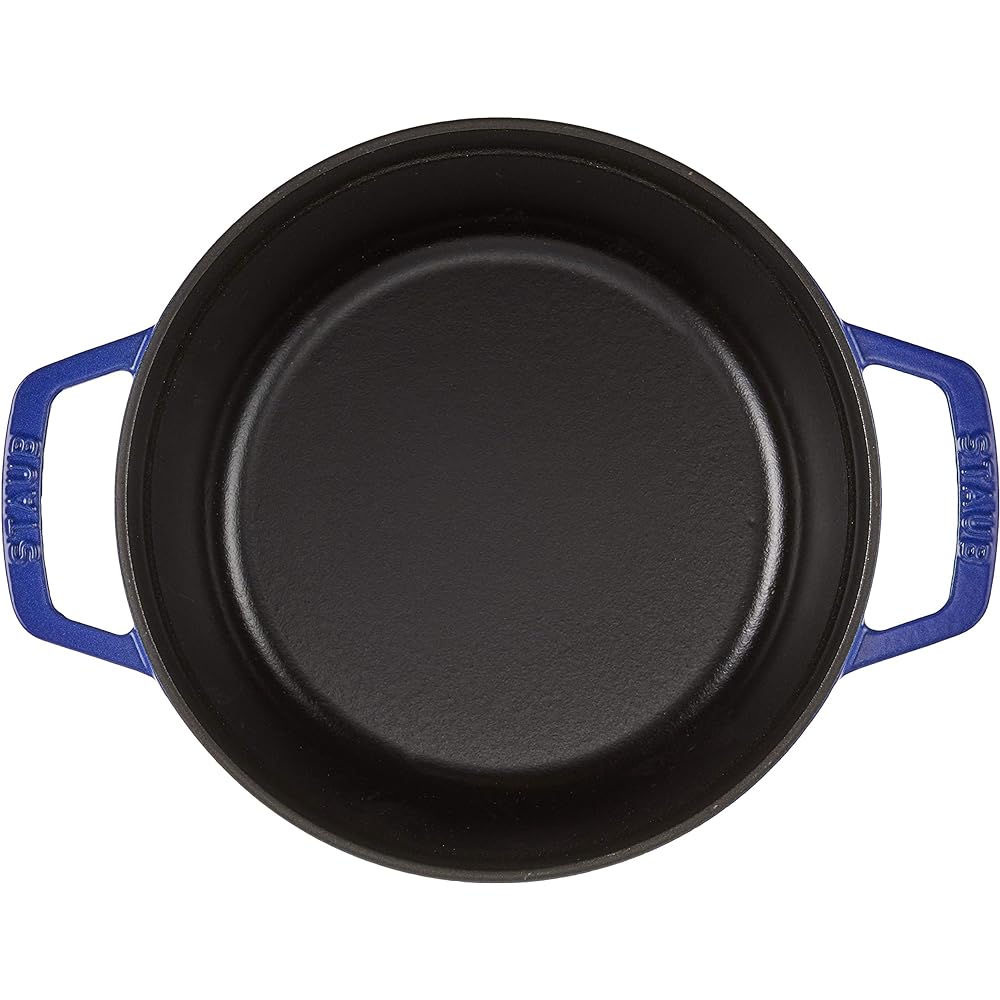 staub "Pico Cocotte Round Blueberry 22cm" Both Hand Cast Enamel Pot IH Compatible [Authorized Japanese Product] La Cocotte Round 40508-228